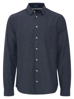 BLEND Herren Langarmhemd - BHShirt in blau