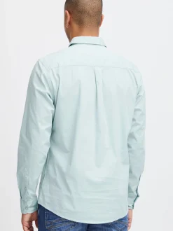 BLEND Herren Langarmhemd in blau