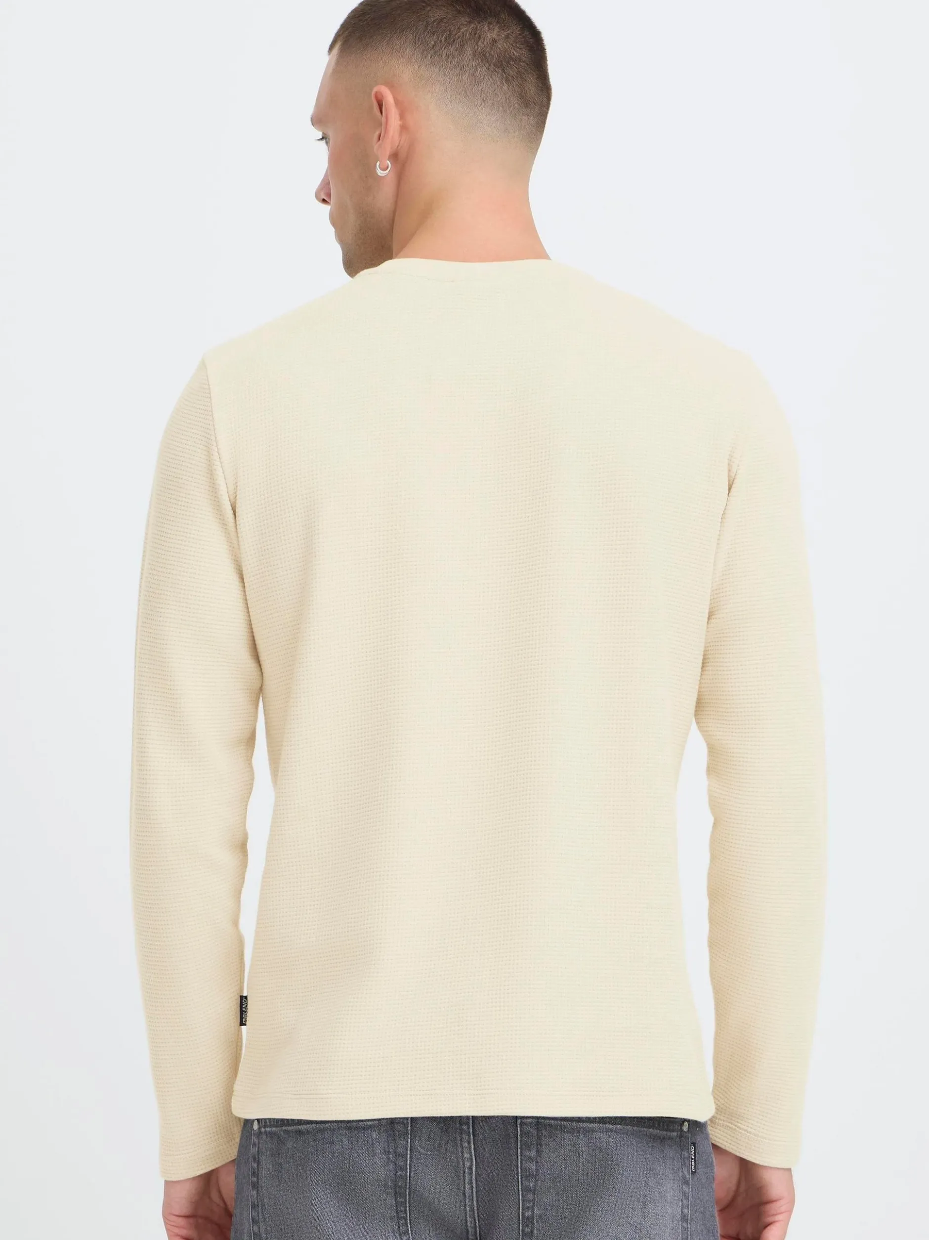 BLEND Herren Langarmshirt - BHForta in beige