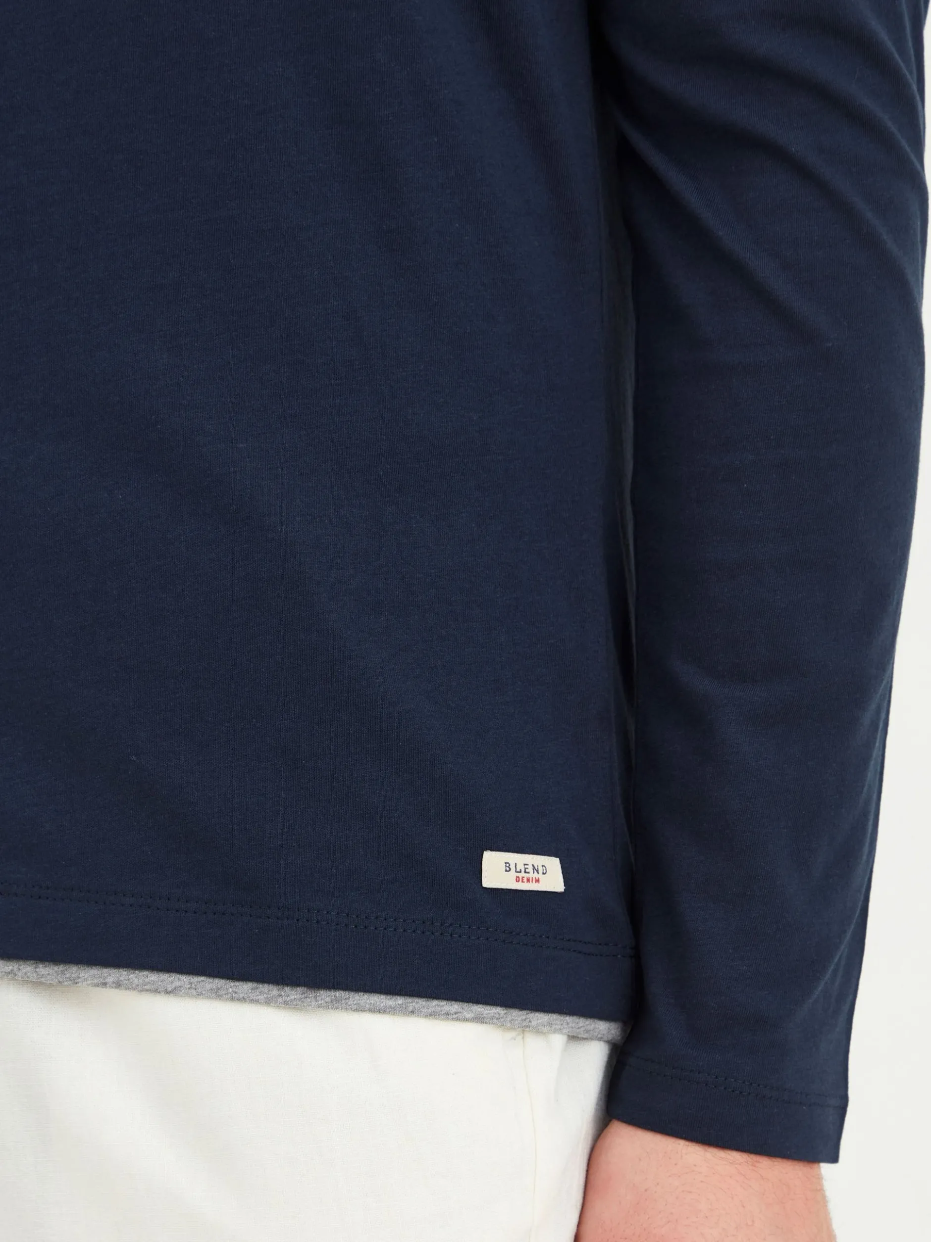 BLEND Herren Langarmshirt - BHLeonas in marine