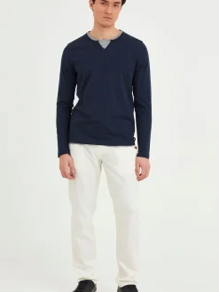 BLEND Herren Langarmshirt - BHLeonas in marine