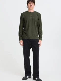 BLEND Herren Langarmshirt - BHBhnoble in oliv