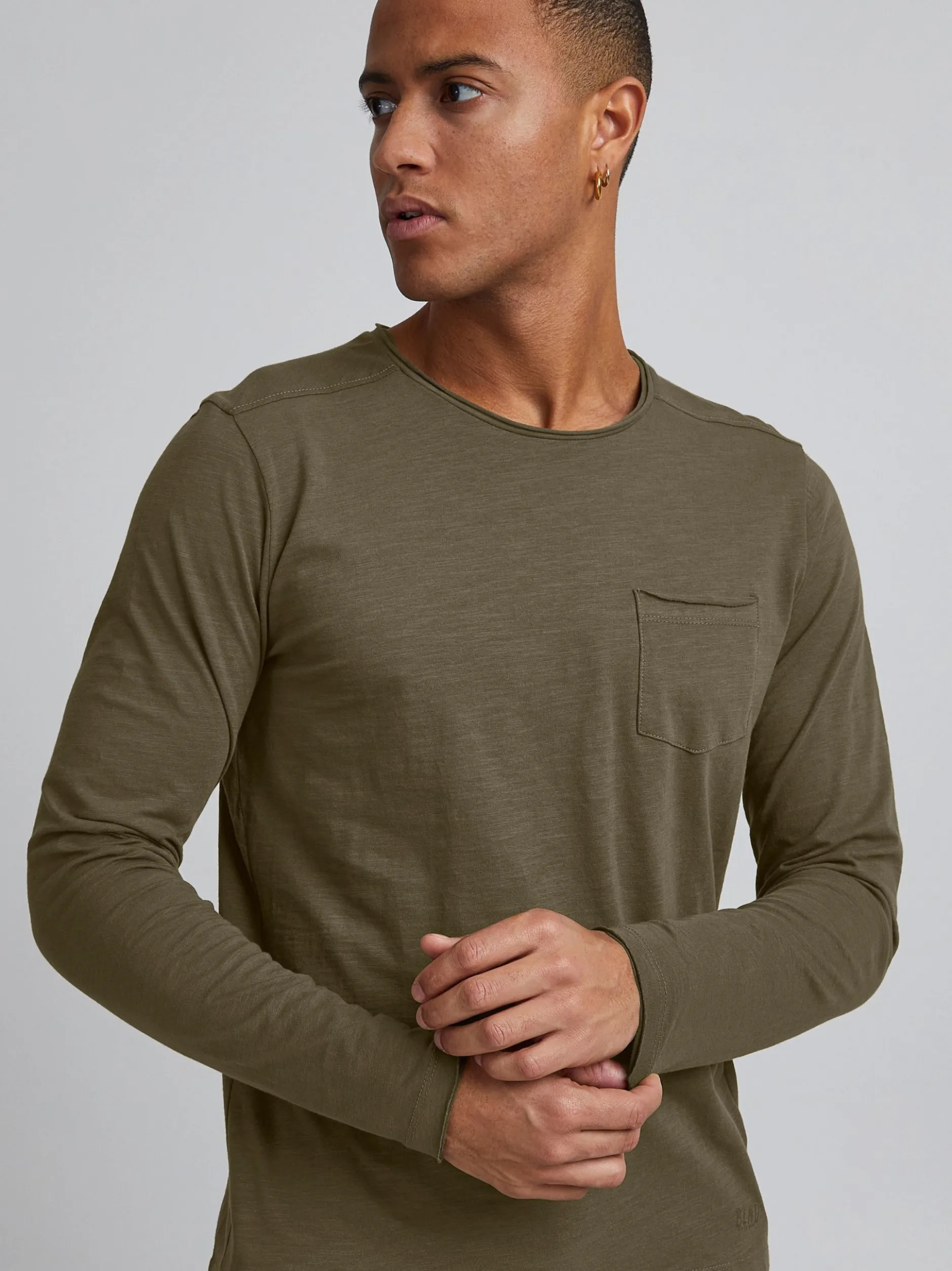 BLEND Herren Langarmshirt - BHBhnicolai in grün