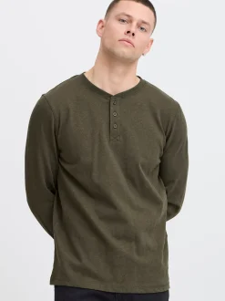 BLEND Herren Langarmshirt in grün