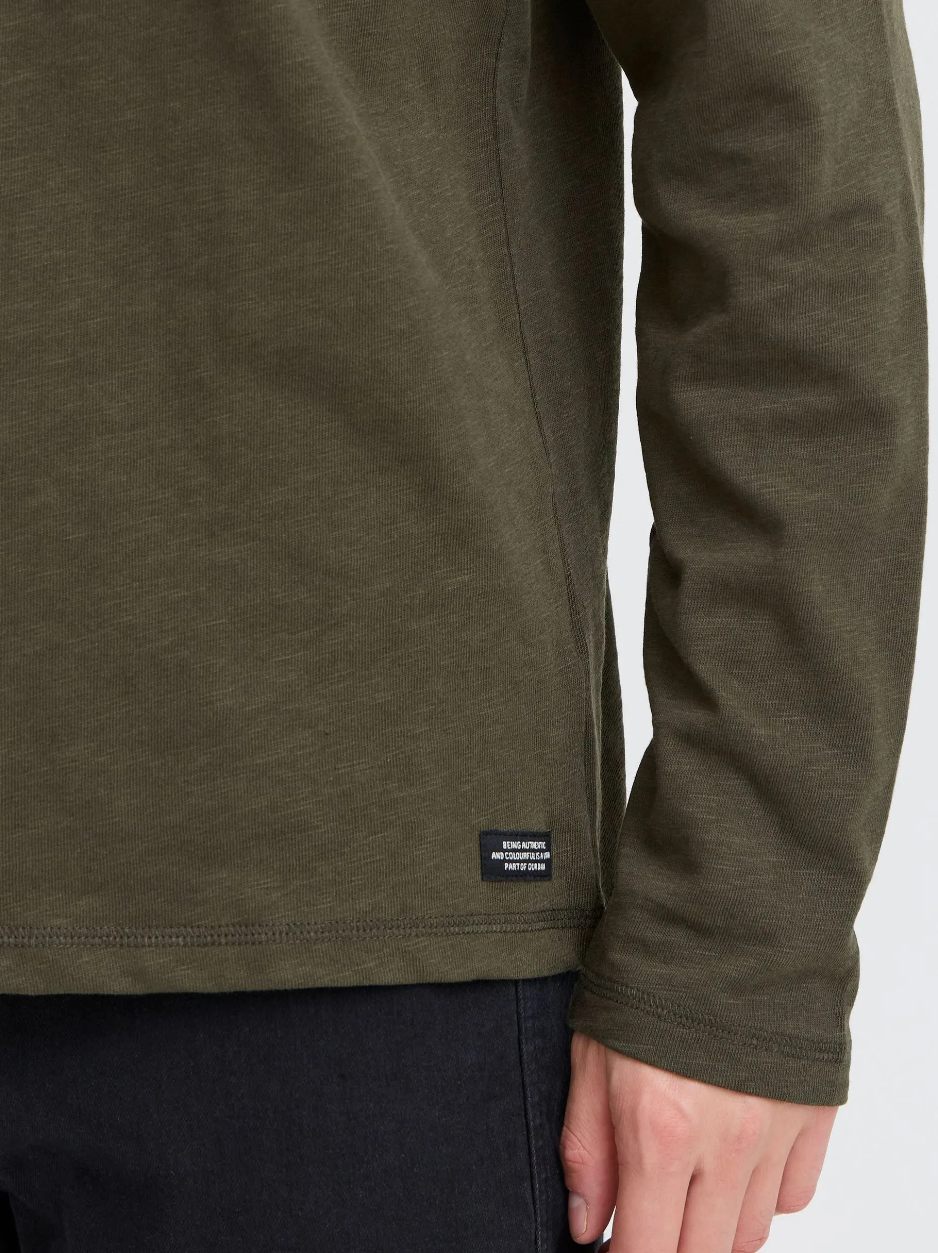 BLEND Herren Langarmshirt in grün