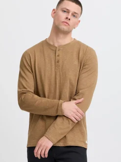 BLEND Herren Langarmshirt in braun