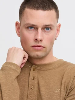BLEND Herren Langarmshirt in braun