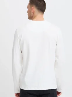 BLEND Herren Langarmshirt in weiß