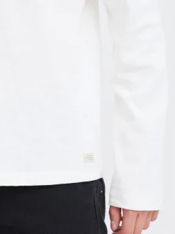 BLEND Herren Langarmshirt in weiß