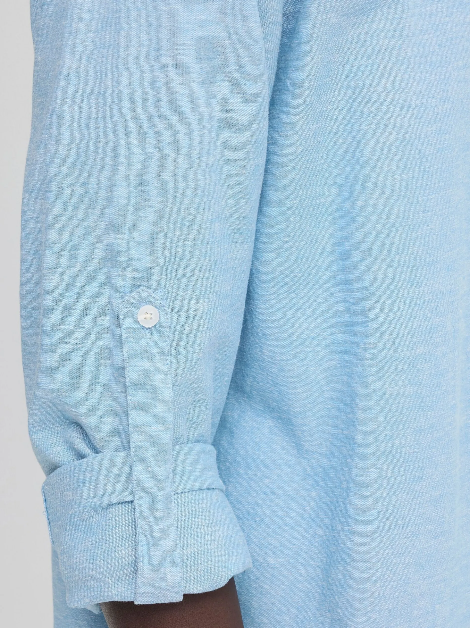 BLEND Herren Leinenhemd - BHAban in blau