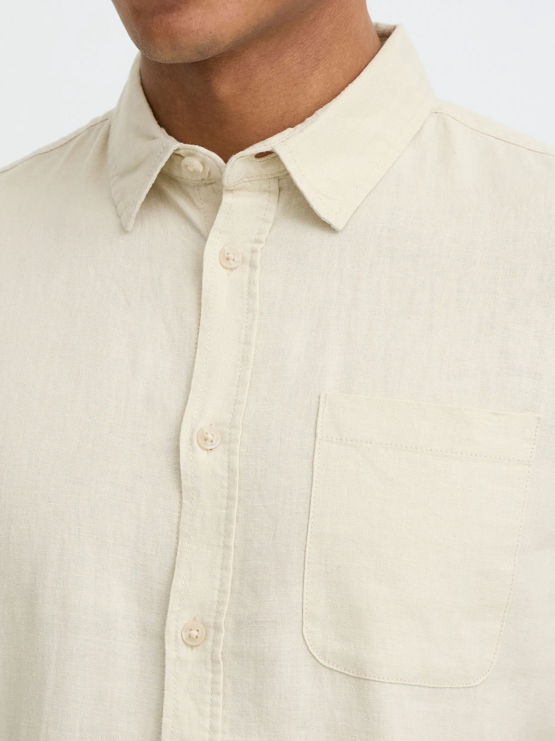 BLEND Herren Leinenhemd - BHLins in beige