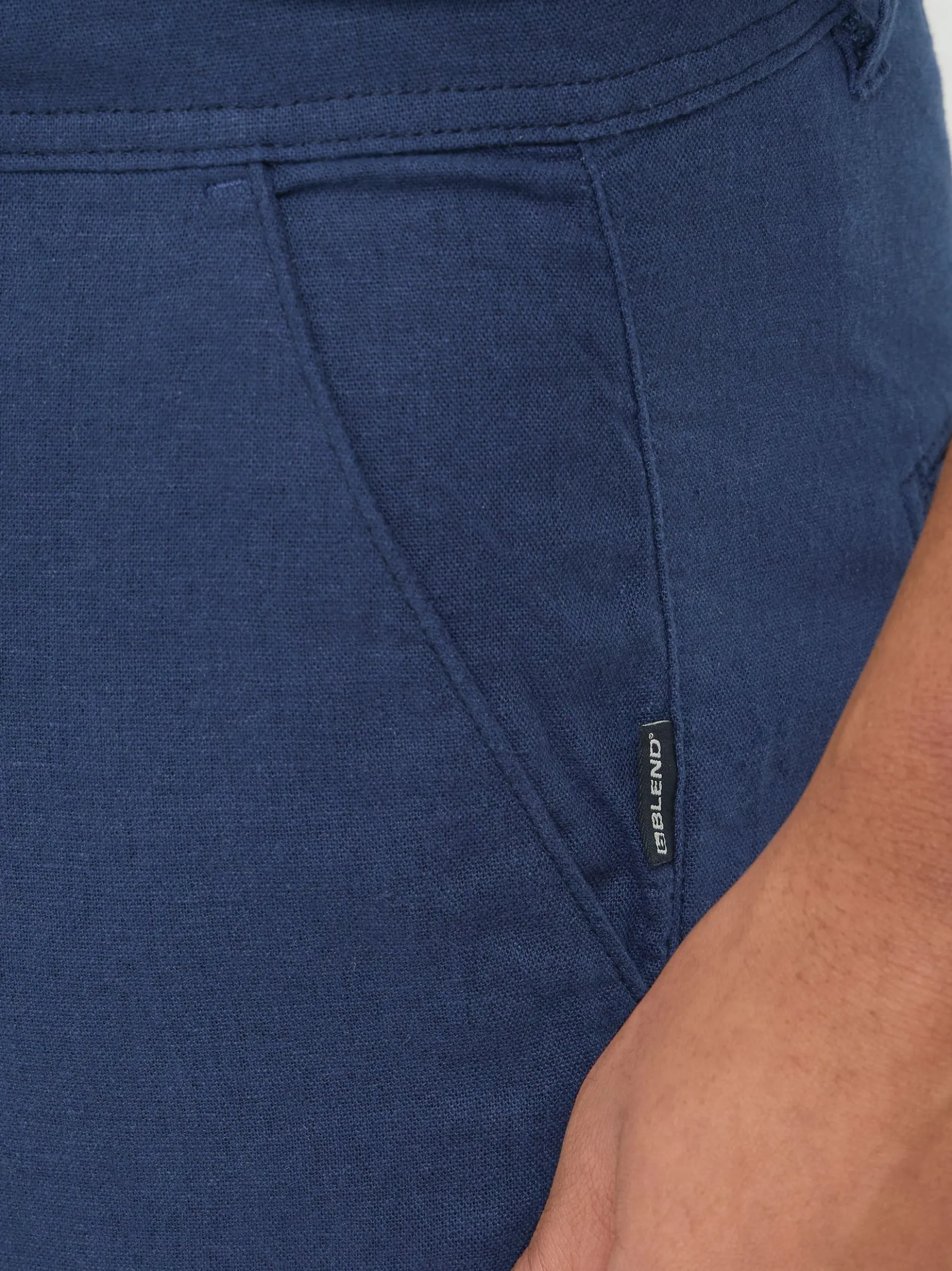BLEND Herren Leinenhose - BHLikan in blau