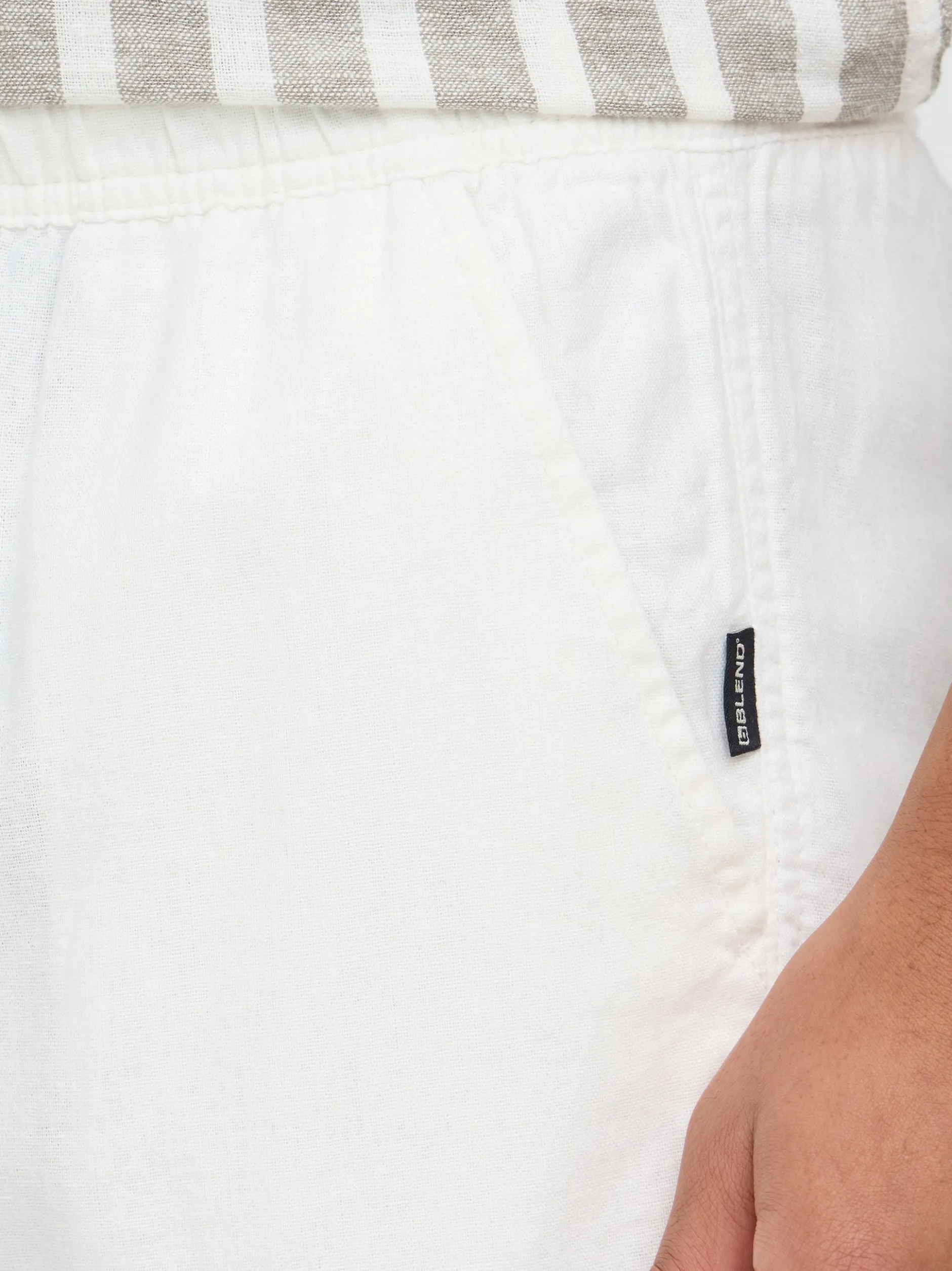 BLEND Herren Leinenhose - BHLika in weiß