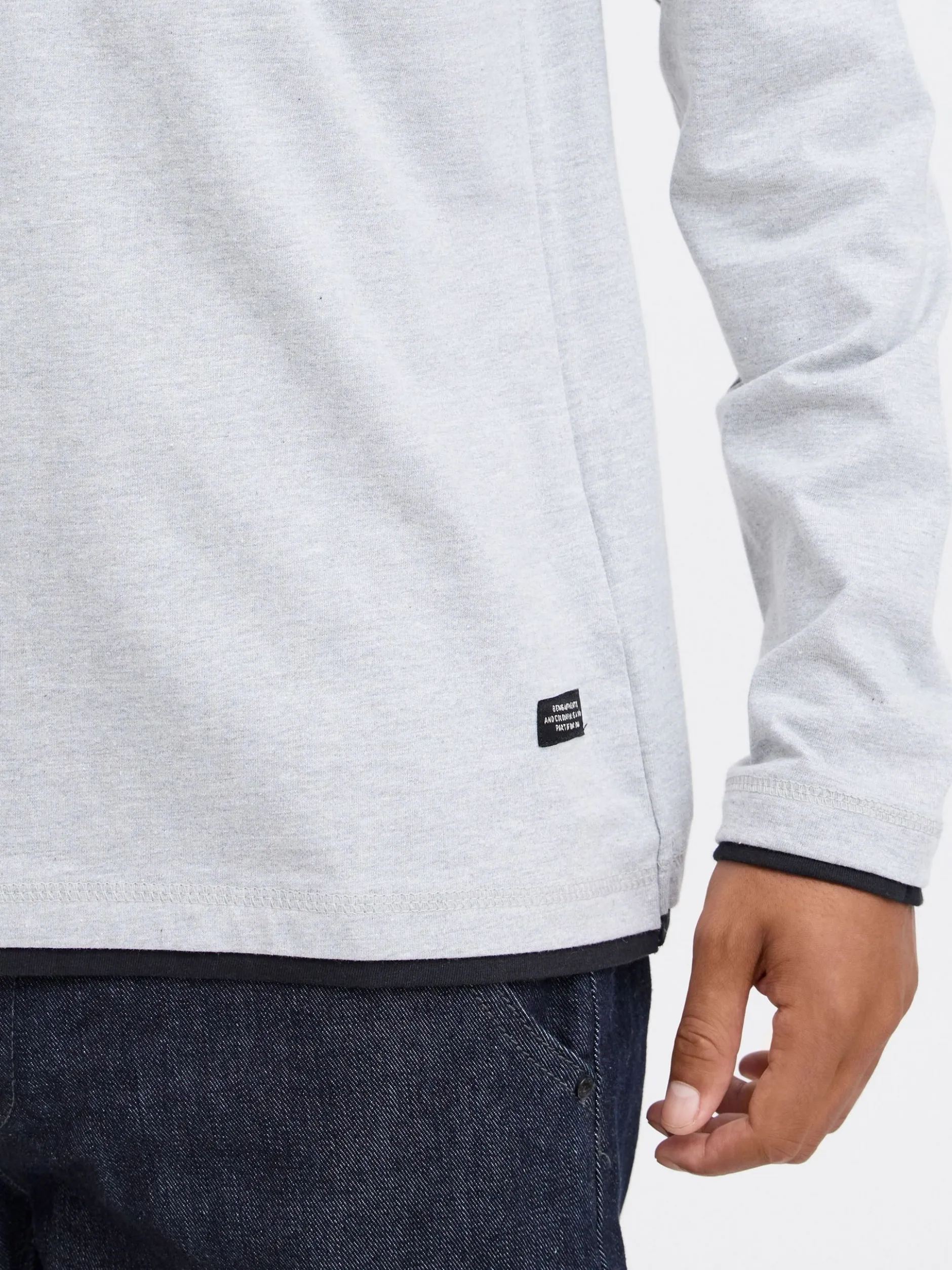 BLEND Herren Longsleeve - BHTee in grau