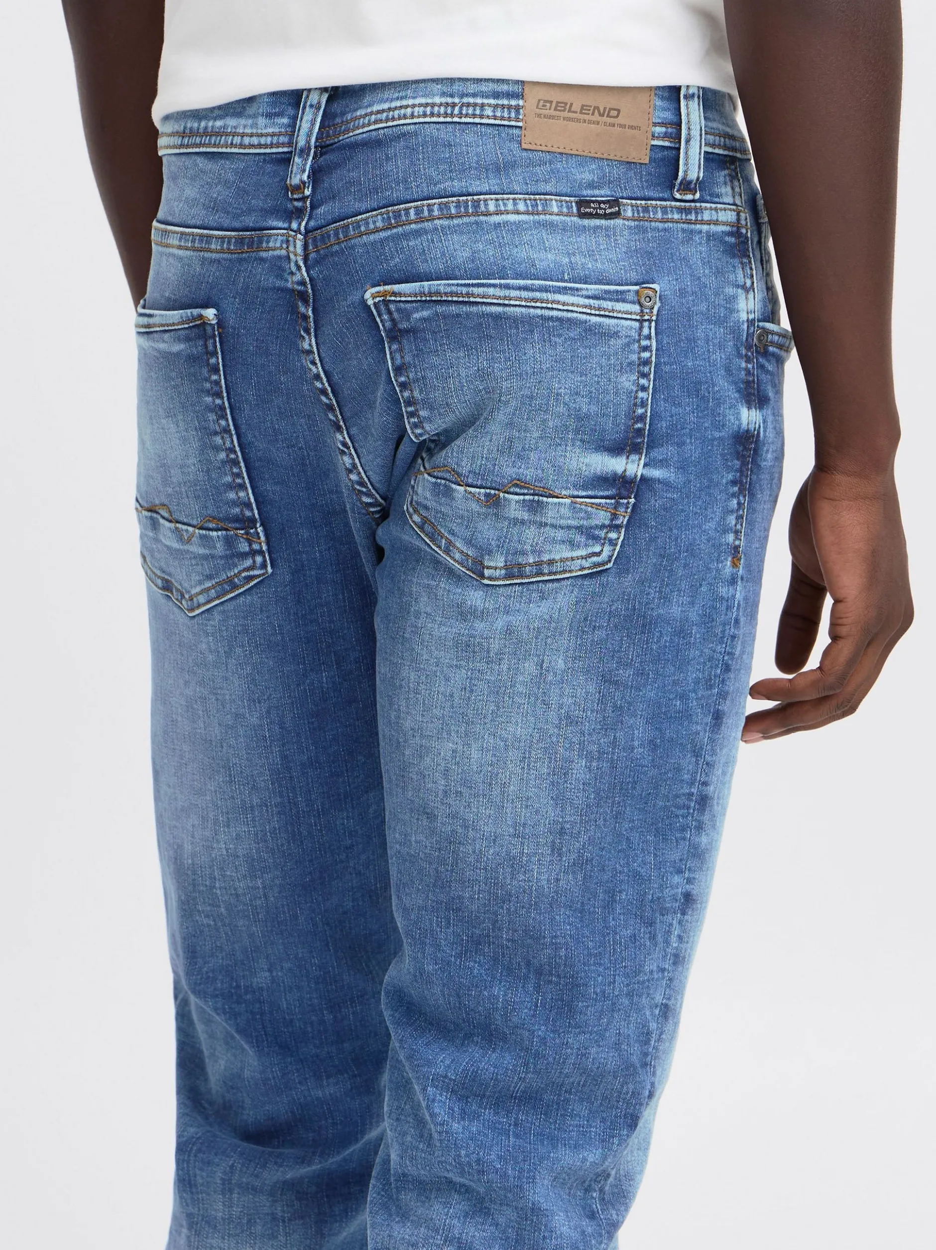 BLEND Herren 5-Pocket-Jeans in medium stone