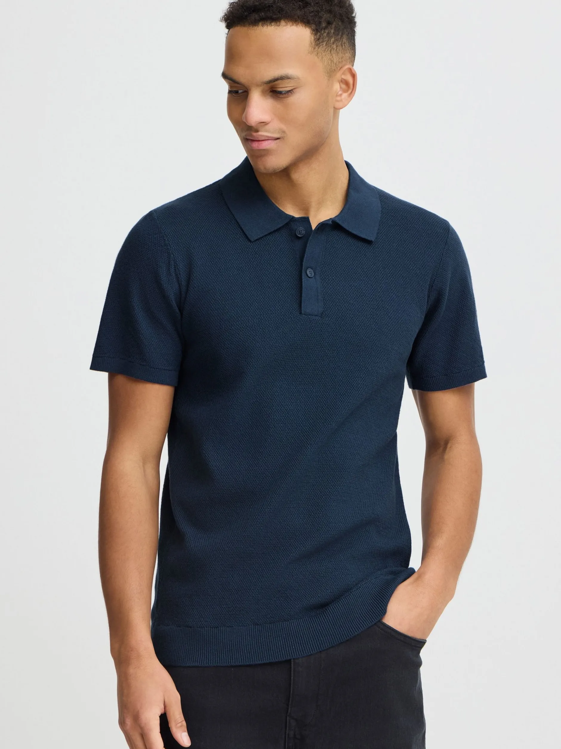 BLEND Herren Poloshirt - BHAlk in blau