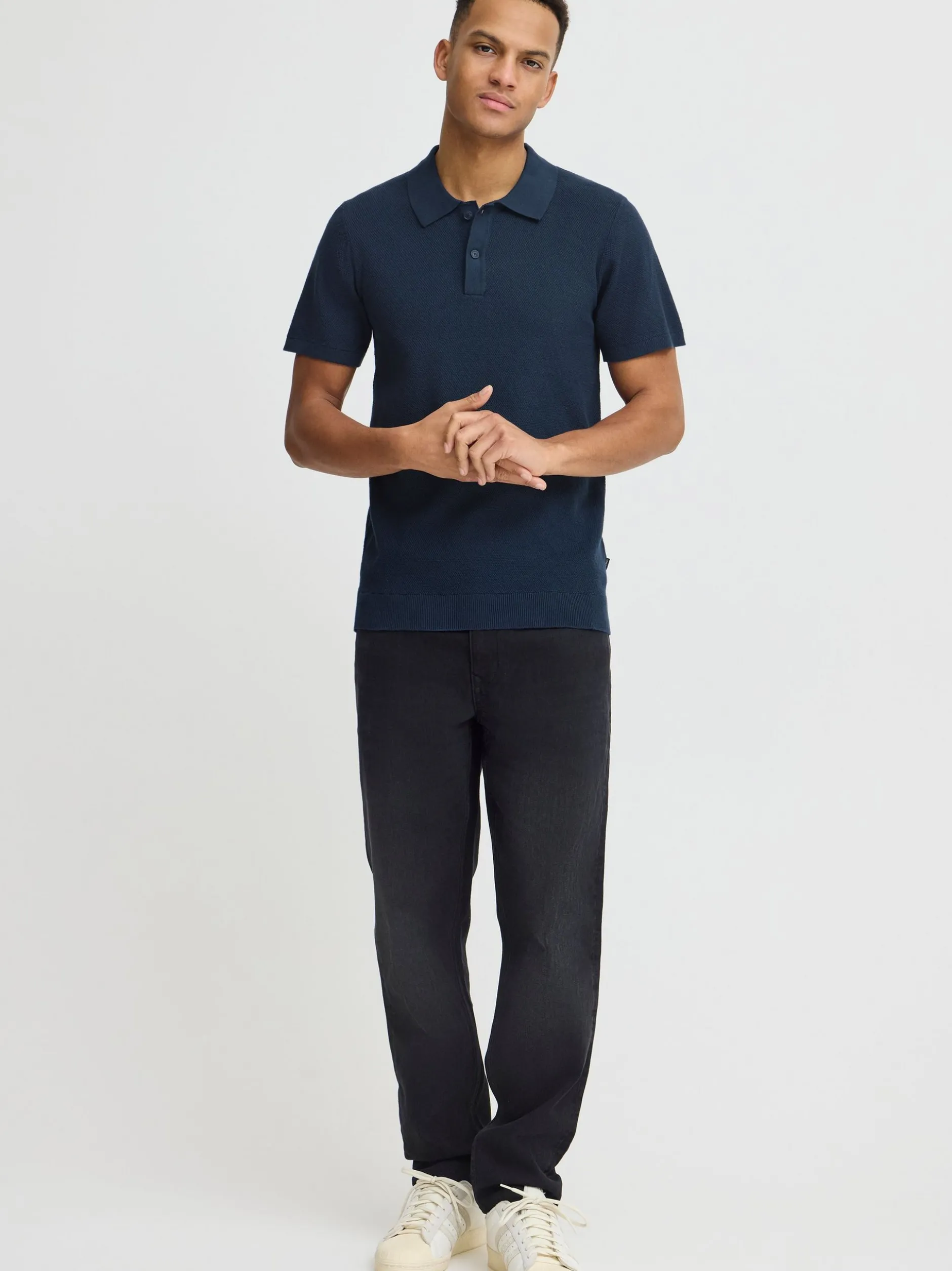 BLEND Herren Poloshirt - BHAlk in blau