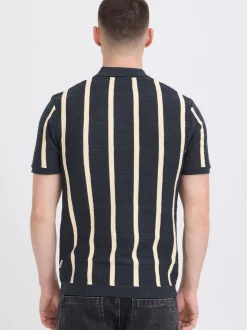 BLEND Herren Poloshirt - BHDarin Striped in blau