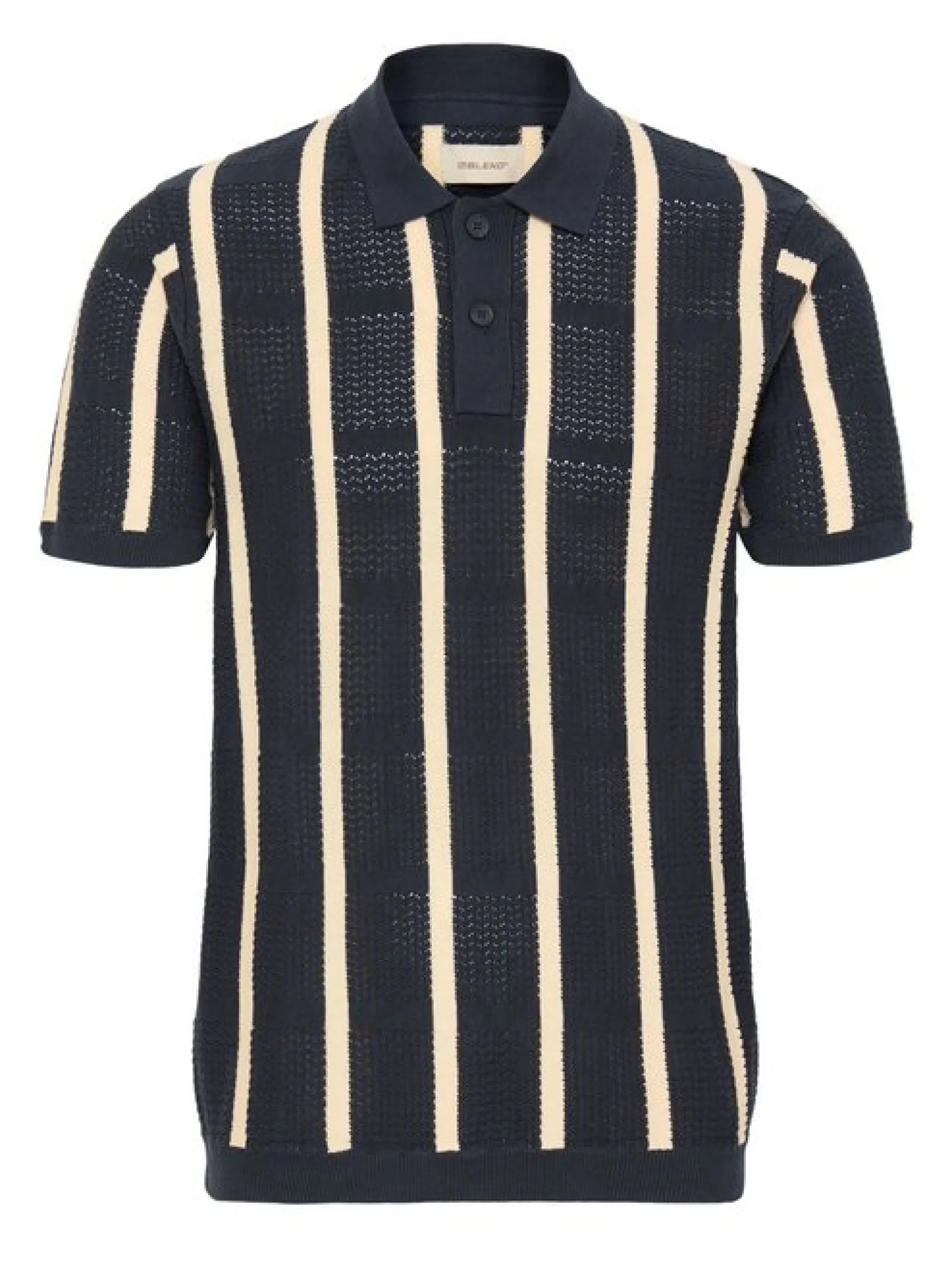 BLEND Herren Poloshirt - BHDarin Striped in blau