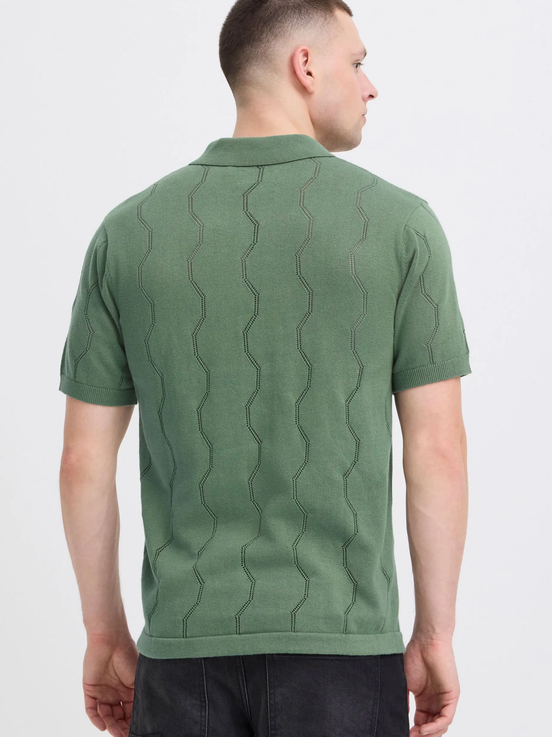 BLEND Herren Poloshirt - BHDuran Knit in grün