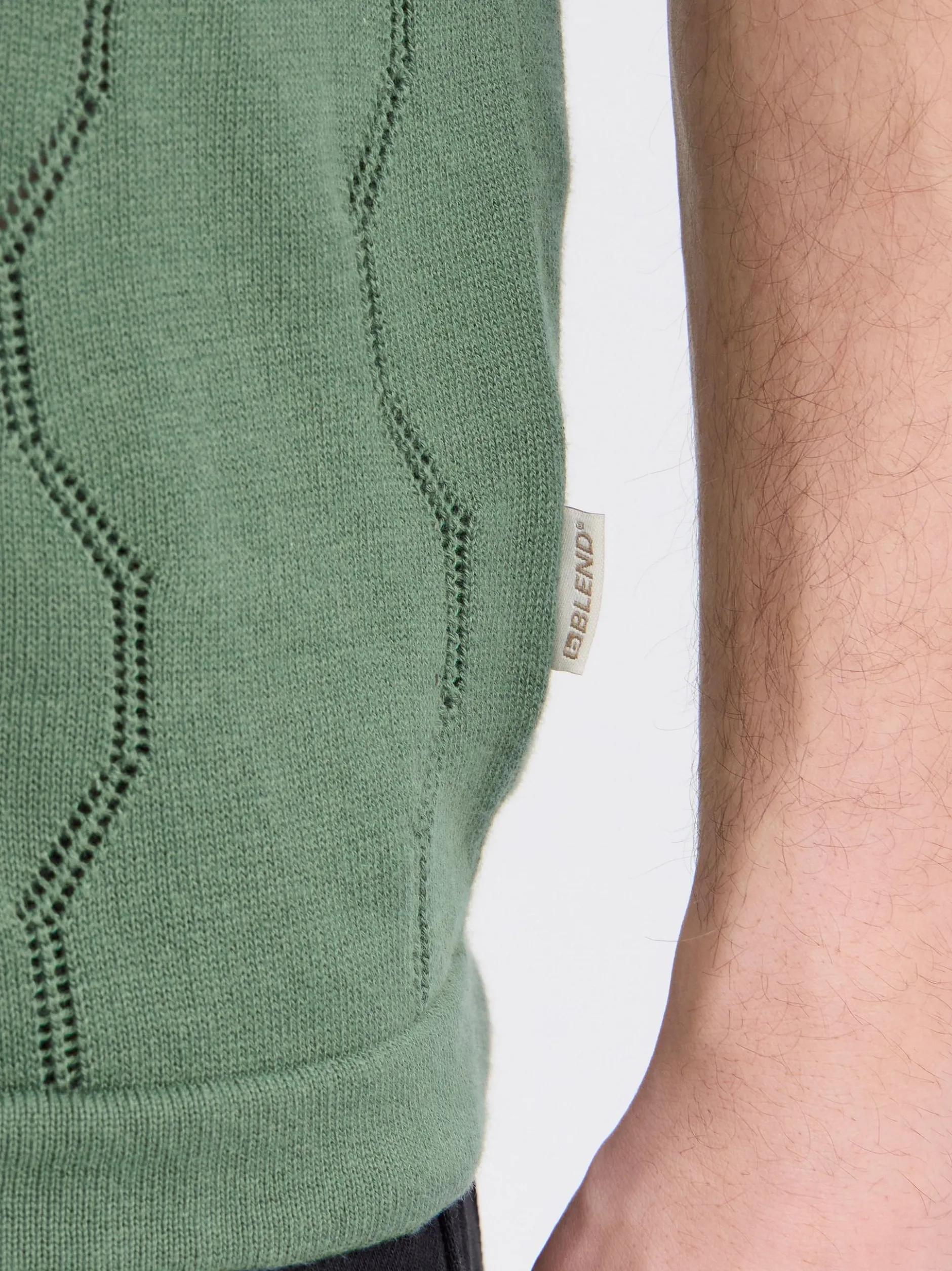 BLEND Herren Poloshirt - BHDuran Knit in grün