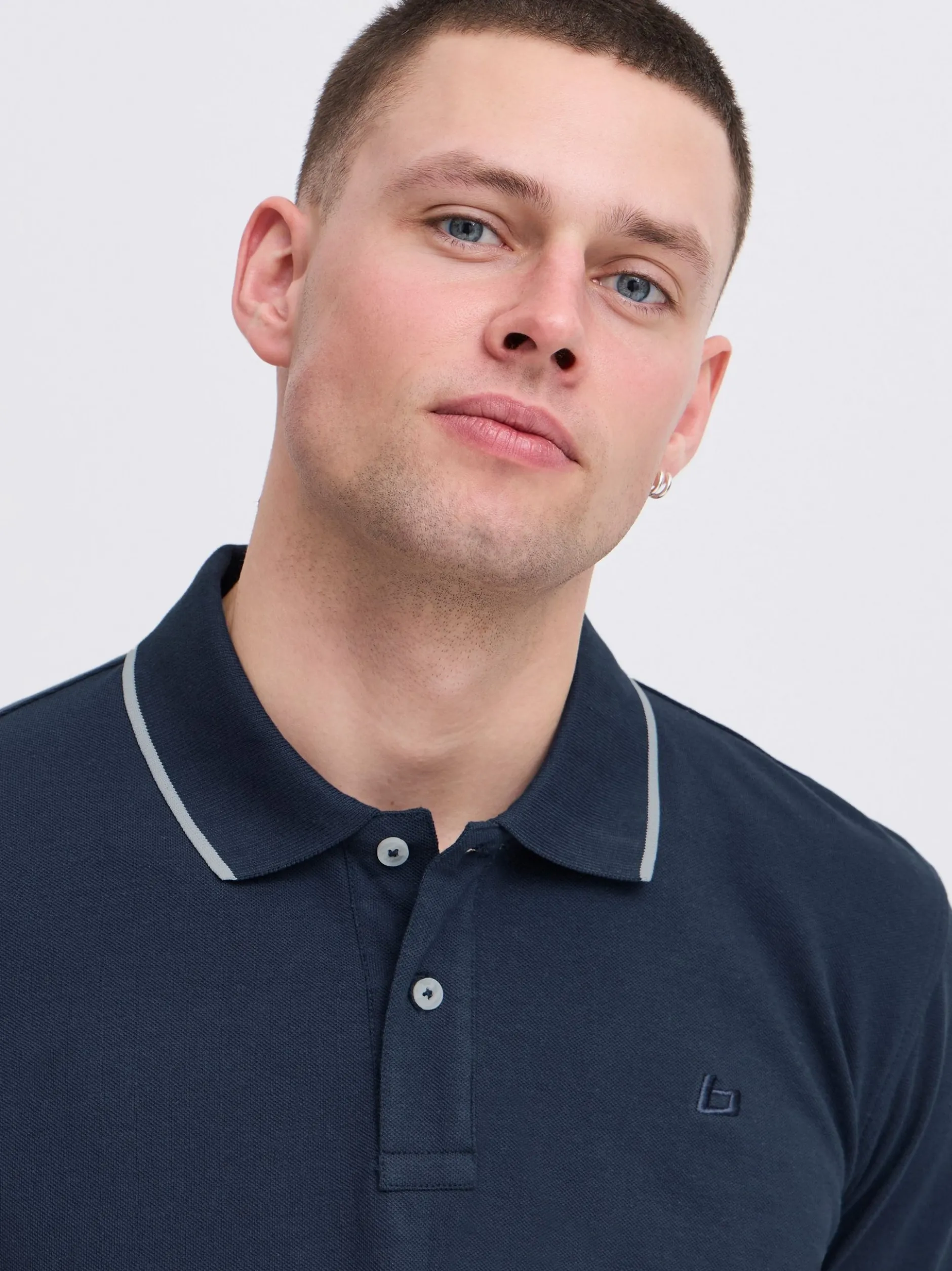 BLEND Herren Poloshirt - BHEdin in blau