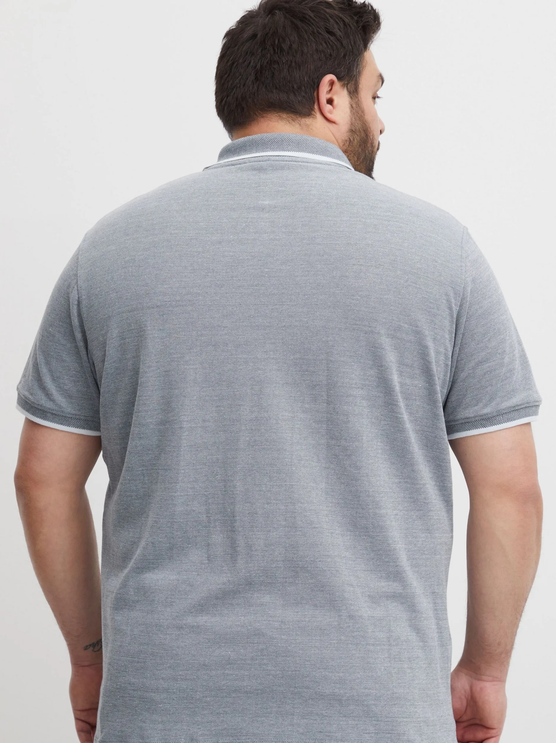 BLEND Herren Poloshirt - BHNATE Big & Tall in denim