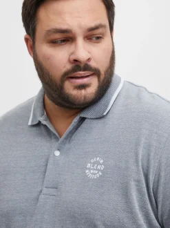BLEND Herren Poloshirt - BHNATE Big & Tall in denim