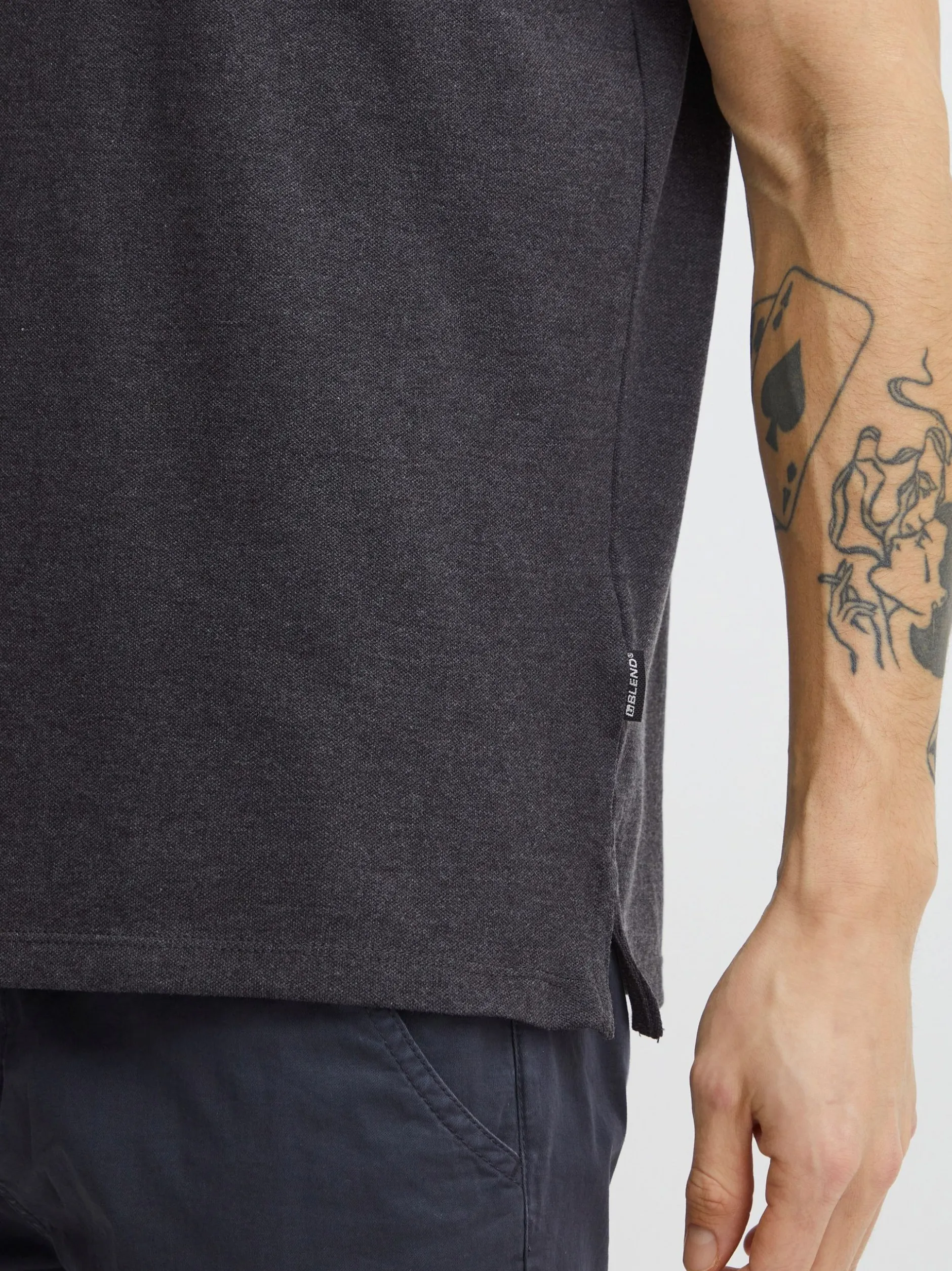 BLEND Herren Poloshirt - BHPolo in anthrazit