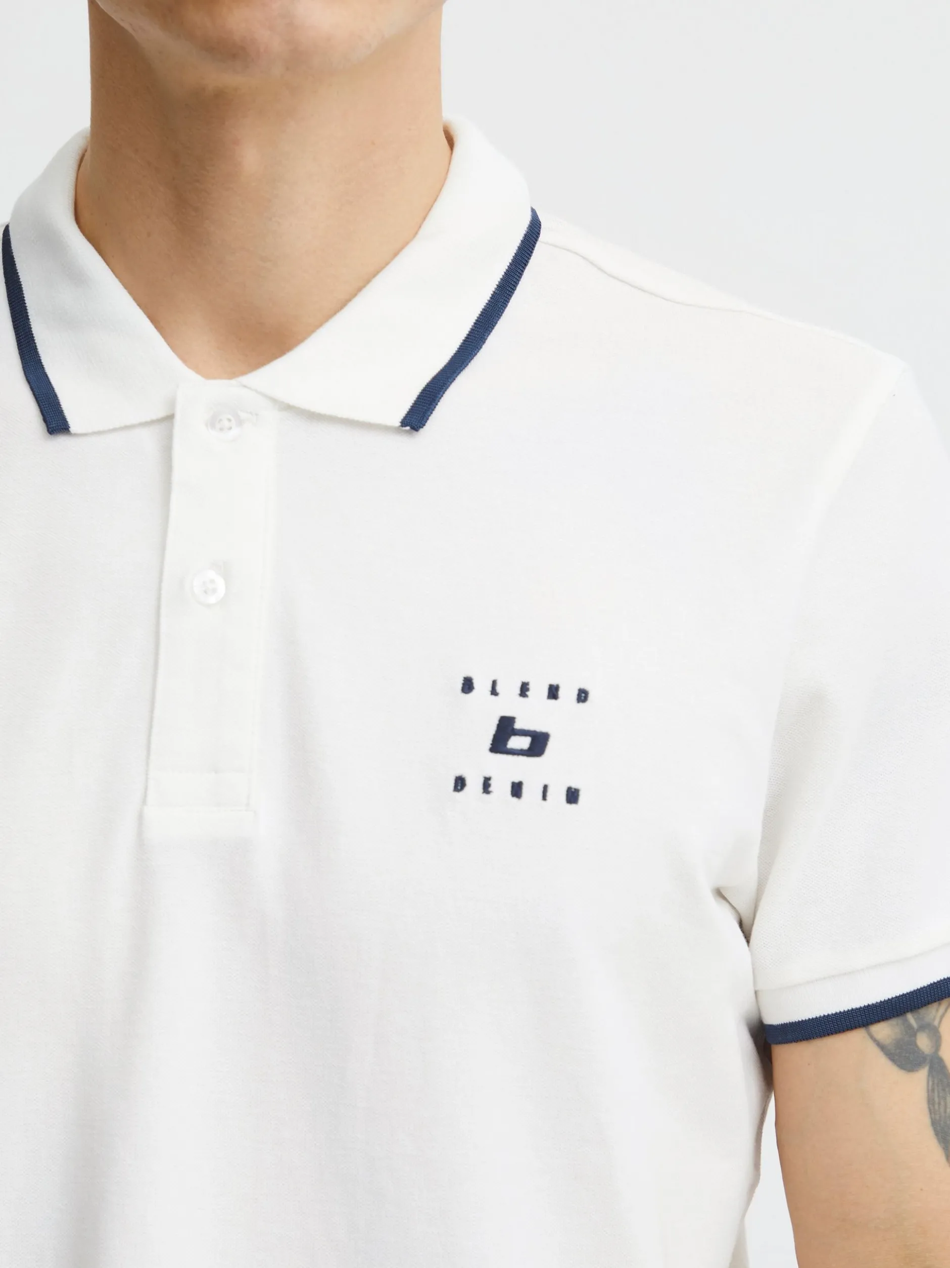 BLEND Herren Poloshirt - BHPolo in weiß