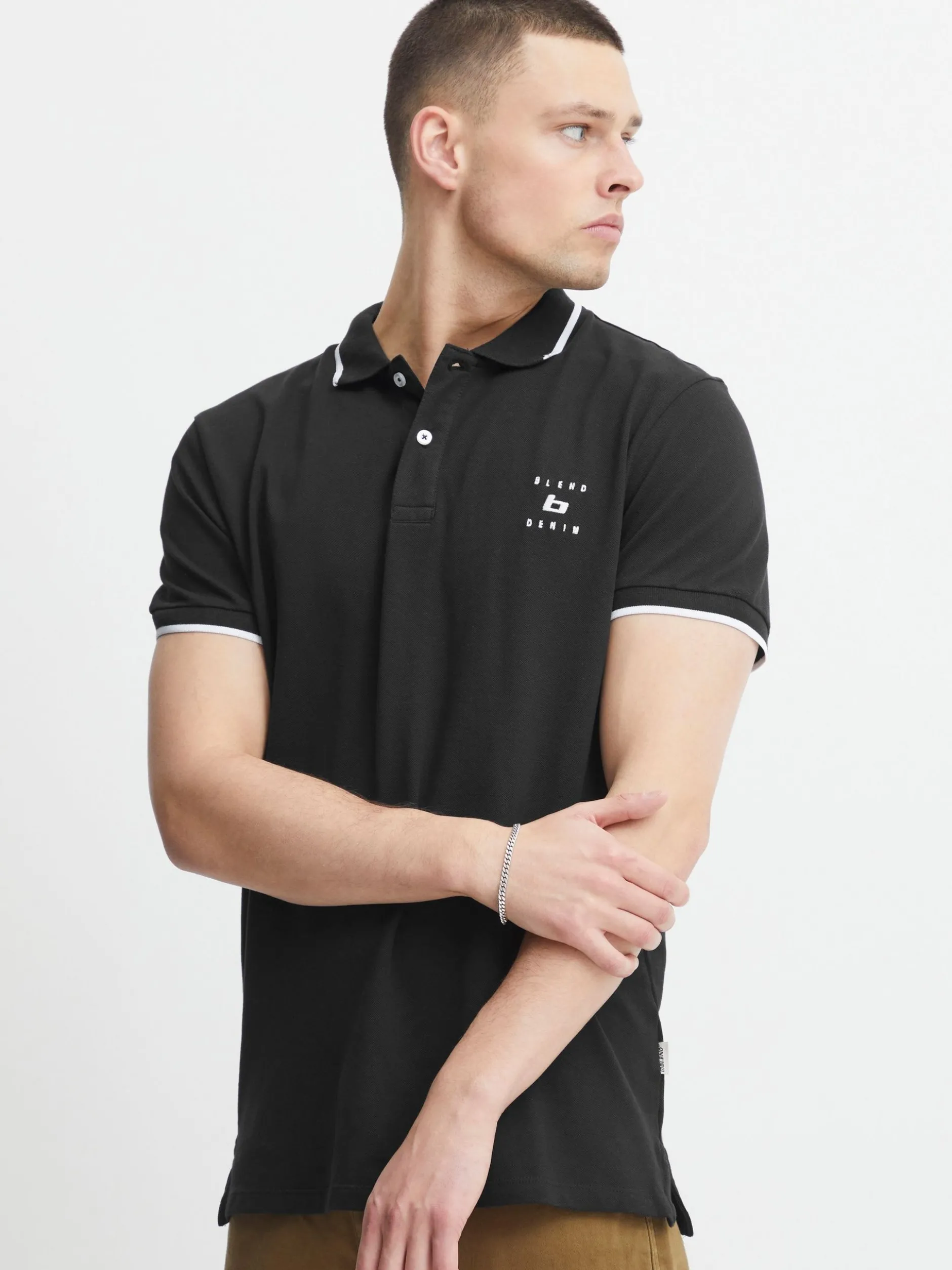 BLEND Herren Poloshirt - BHPolo in schwarz