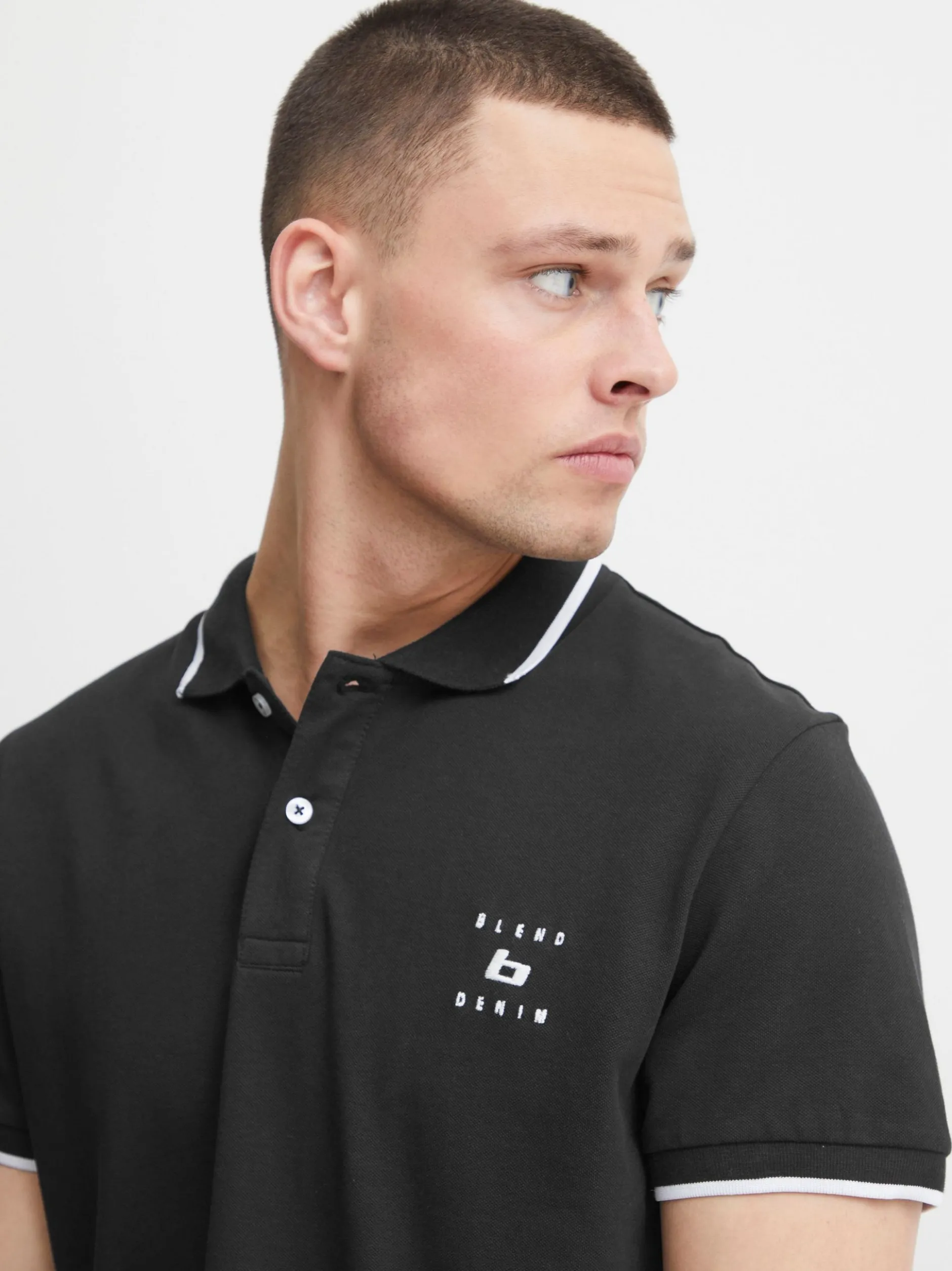 BLEND Herren Poloshirt - BHPolo in schwarz