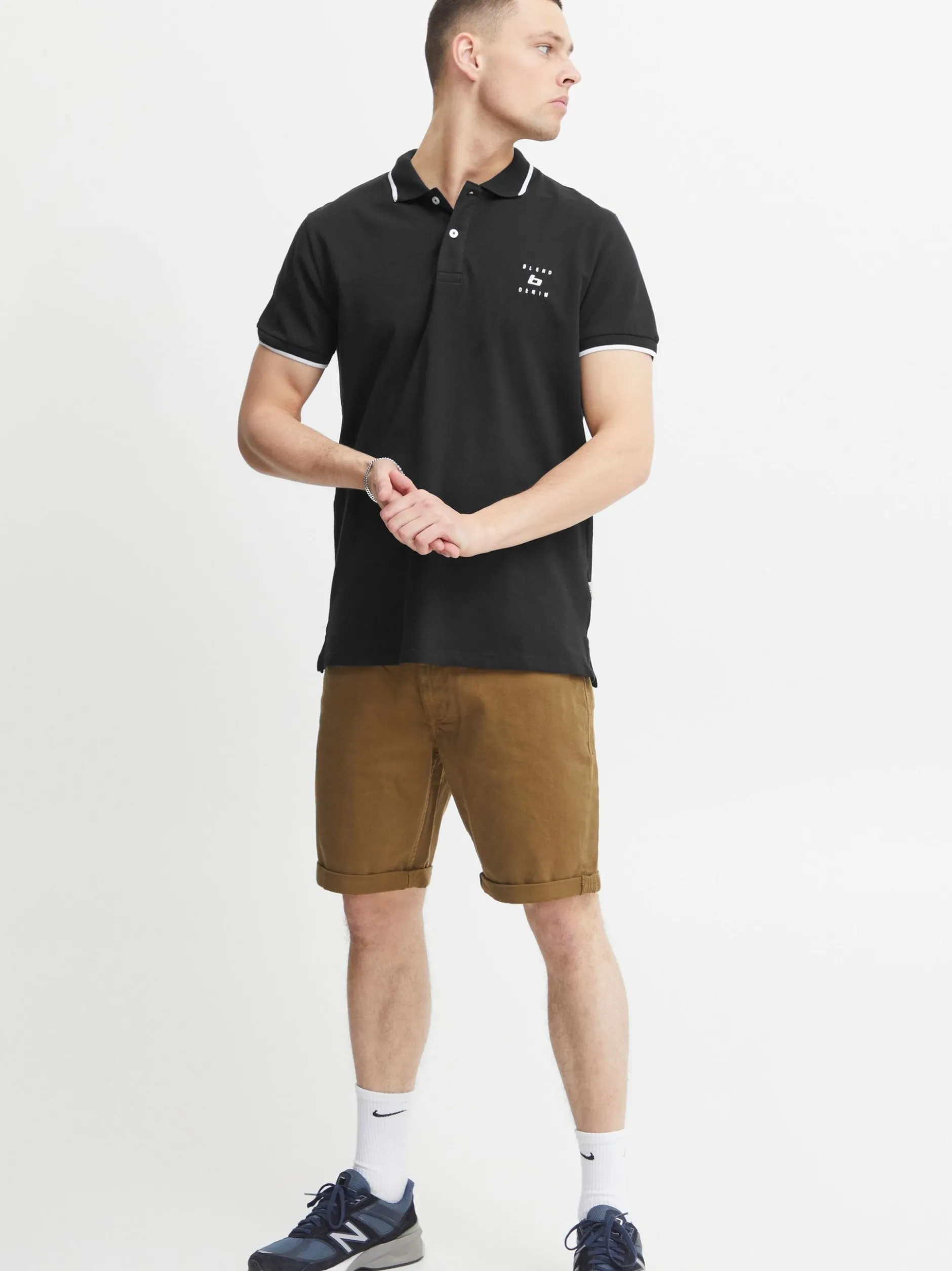 BLEND Herren Poloshirt - BHPolo in schwarz