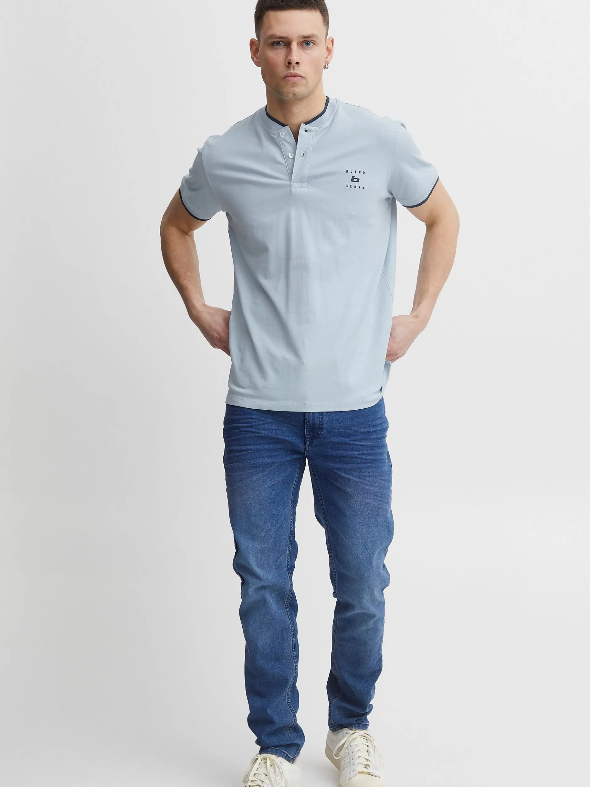 BLEND Herren Poloshirt - BHPolo in blau