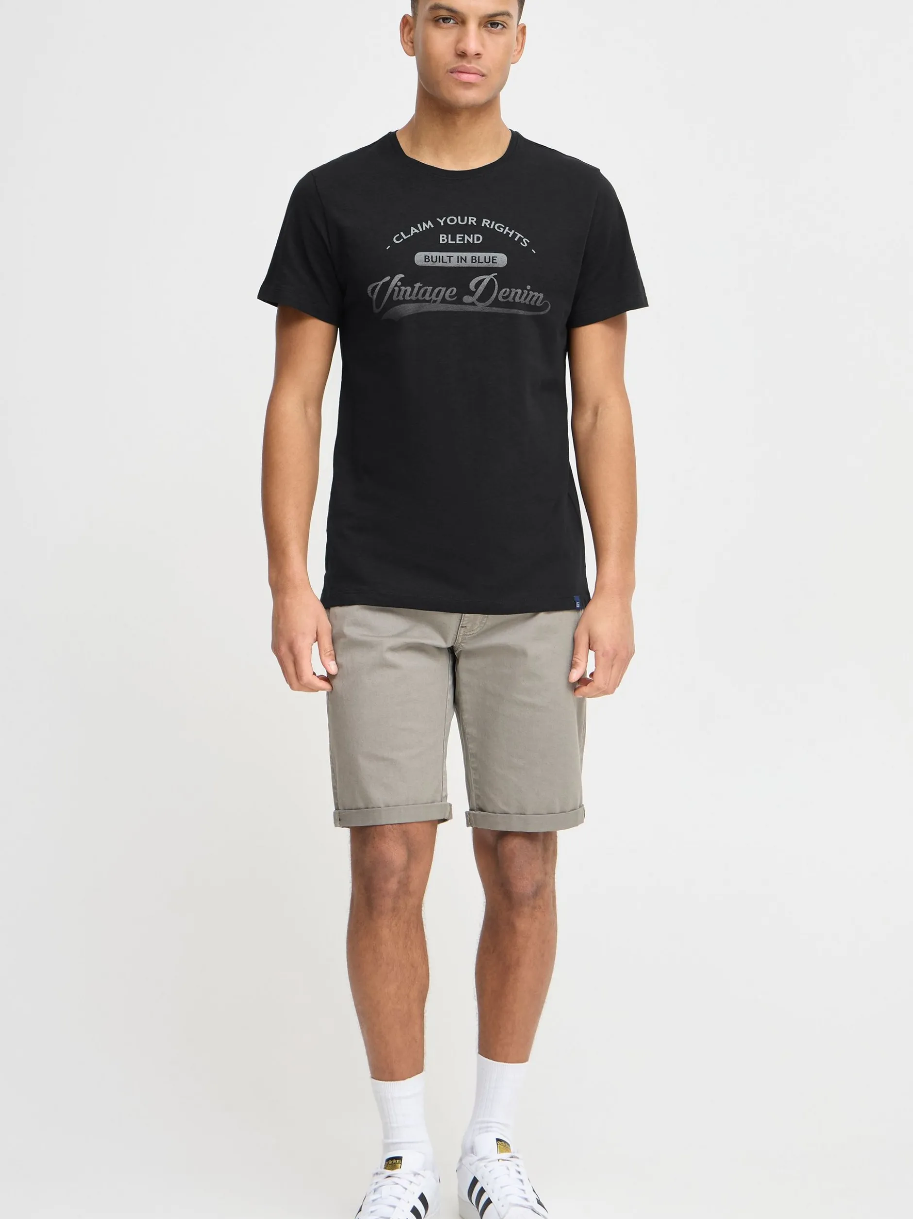 BLEND Herren Print-Shirt - BHPillo in schwarz