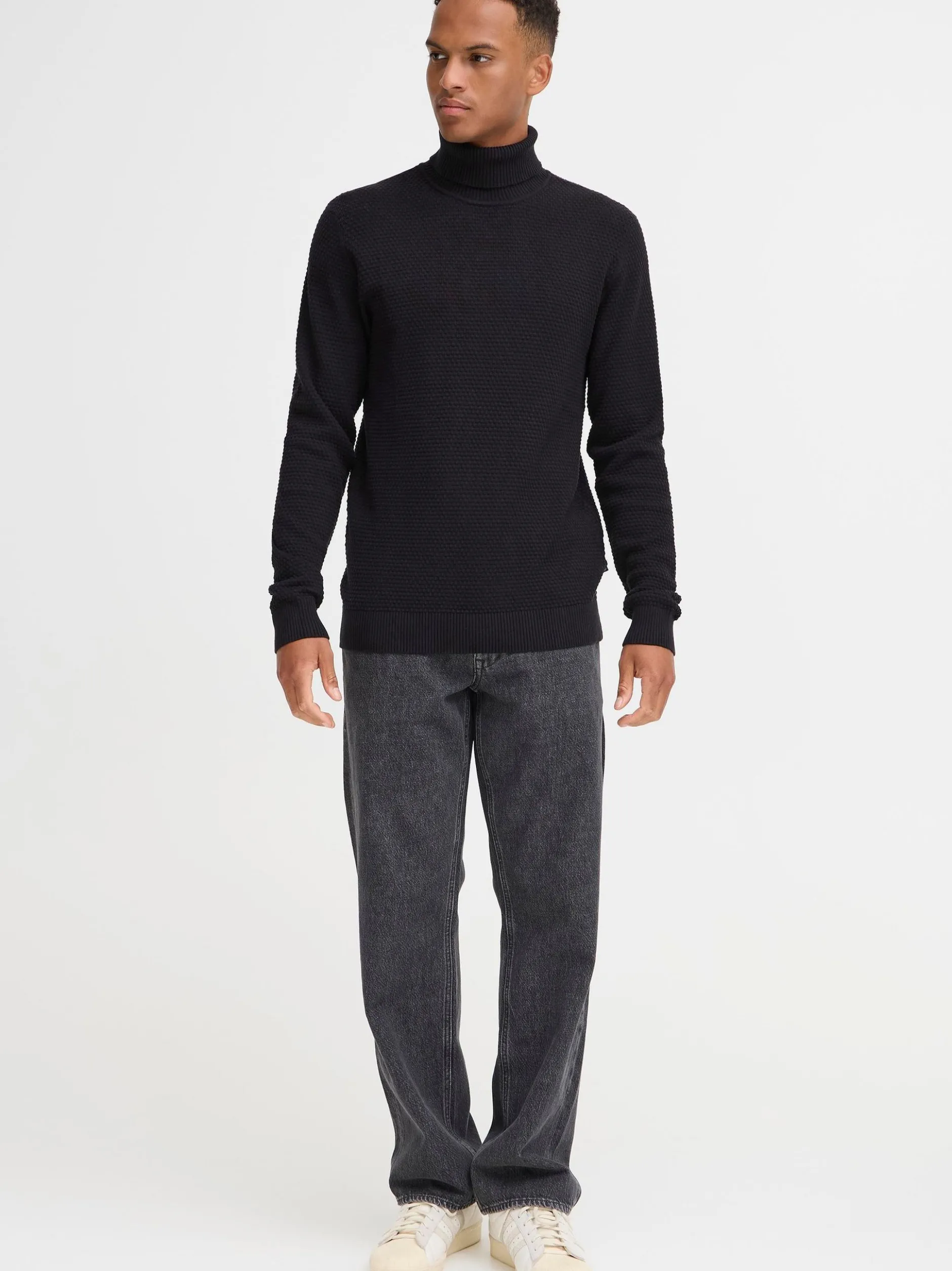 BLEND Herren Rollkragenpullover - BHRedhill in schwarz