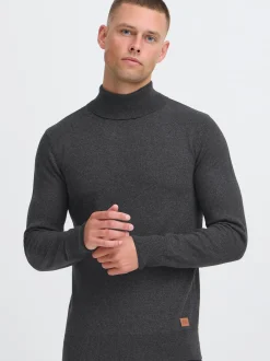 BLEND Herren Rollkragenpullover - BHFibes in anthrazit