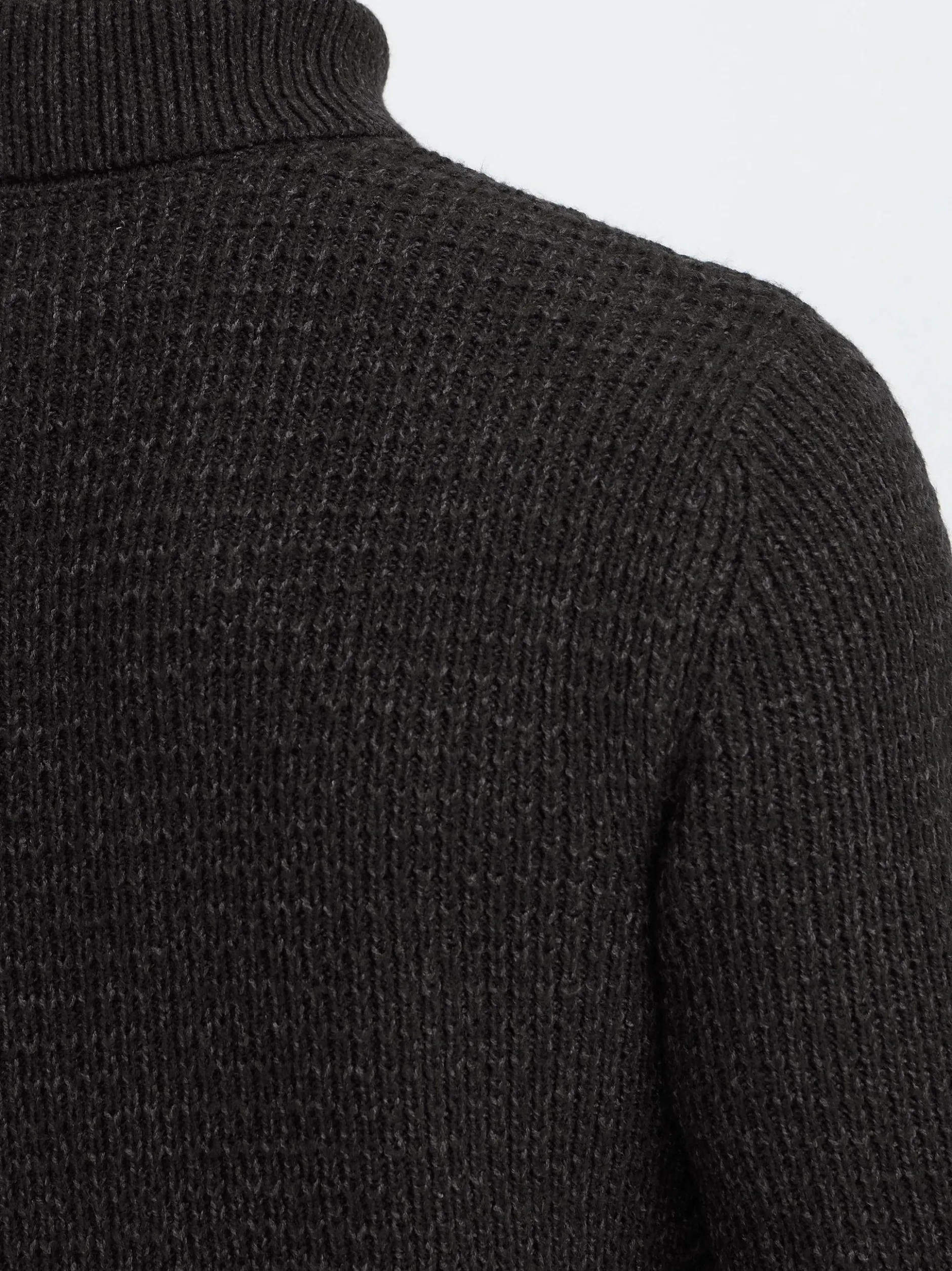 BLEND Herren Rollkragenpullover - BHPatta in anthrazit