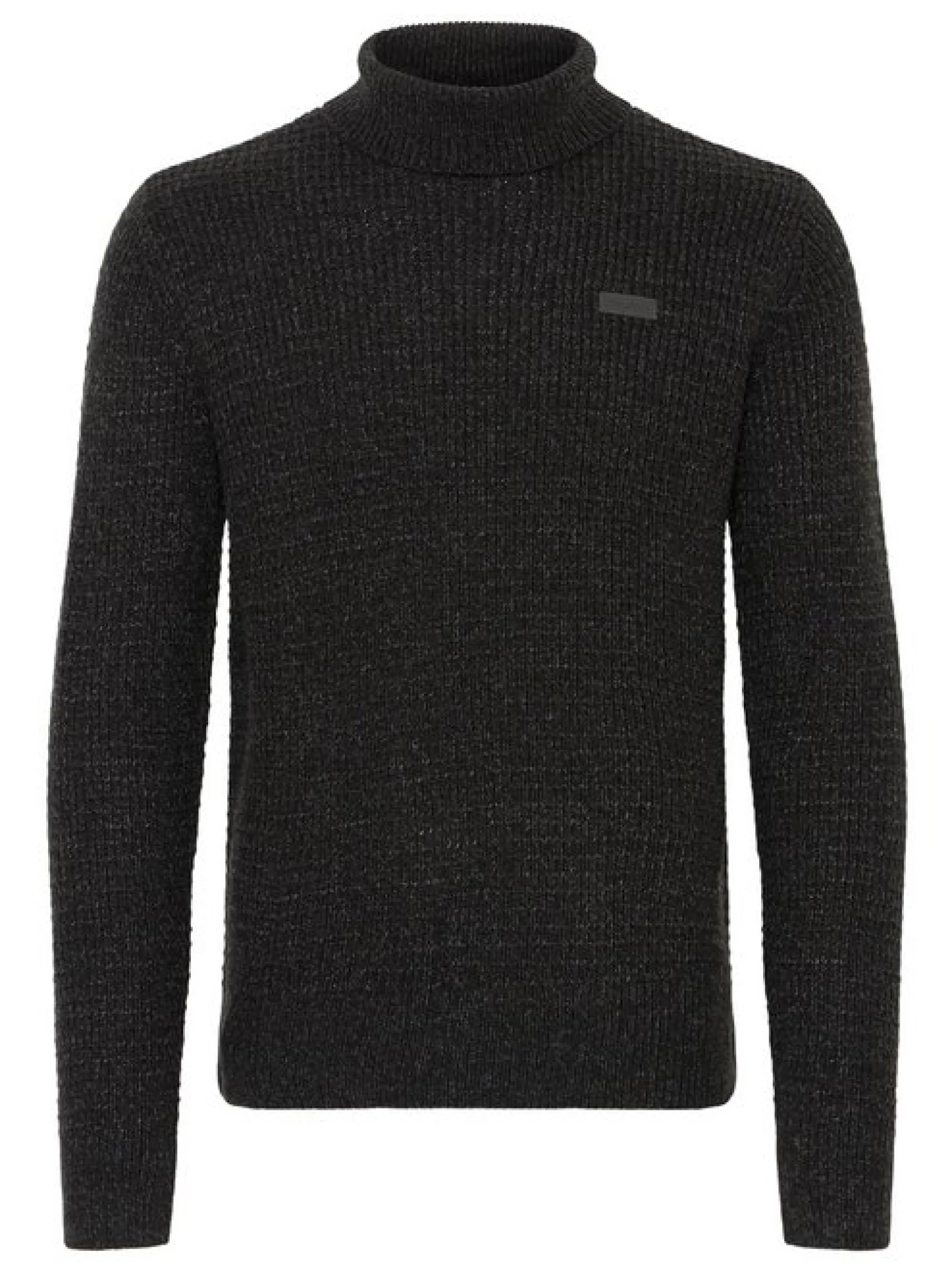 BLEND Herren Rollkragenpullover - BHPatta in anthrazit