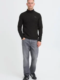 BLEND Herren Rollkragenpullover - BHPatta in anthrazit