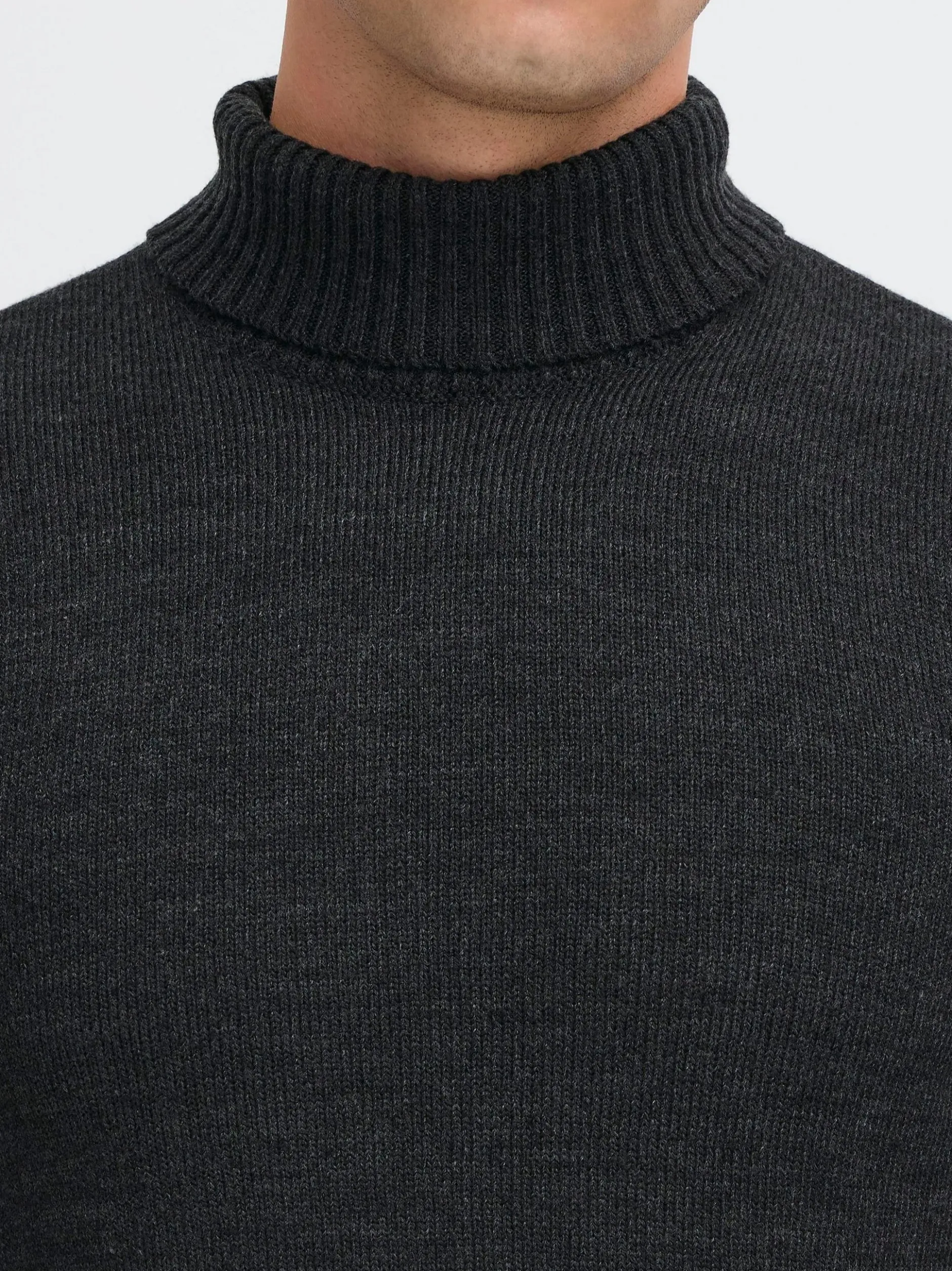 BLEND Herren Rollkragenpullover - BHRylie in schwarz