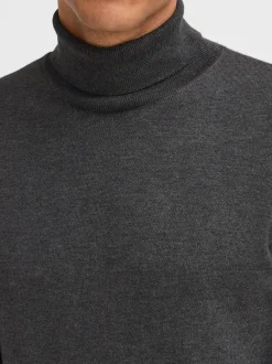 BLEND Herren Rollkragenpullover - BHWedat in anthrazit