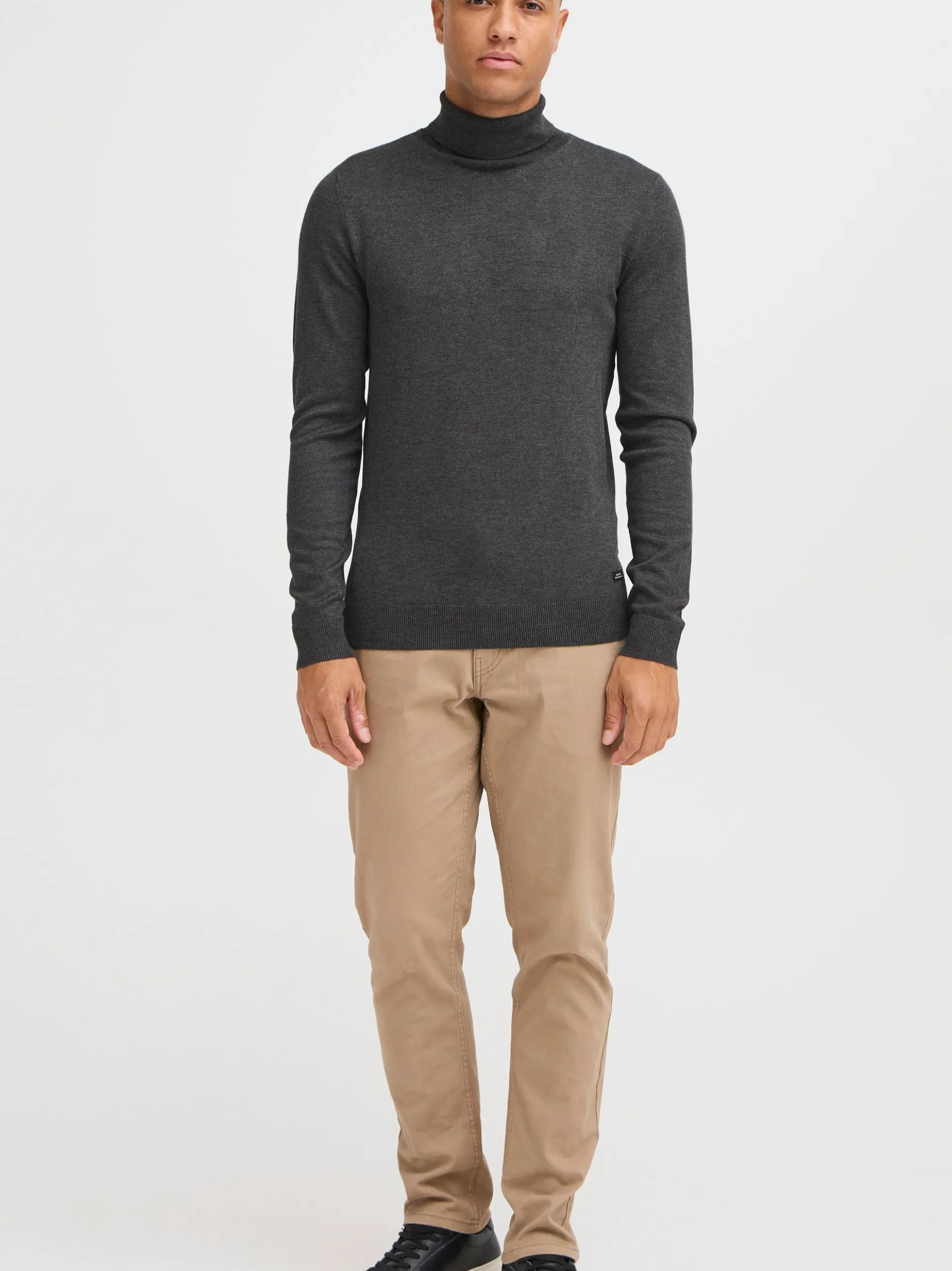 BLEND Herren Rollkragenpullover - BHWedat in anthrazit