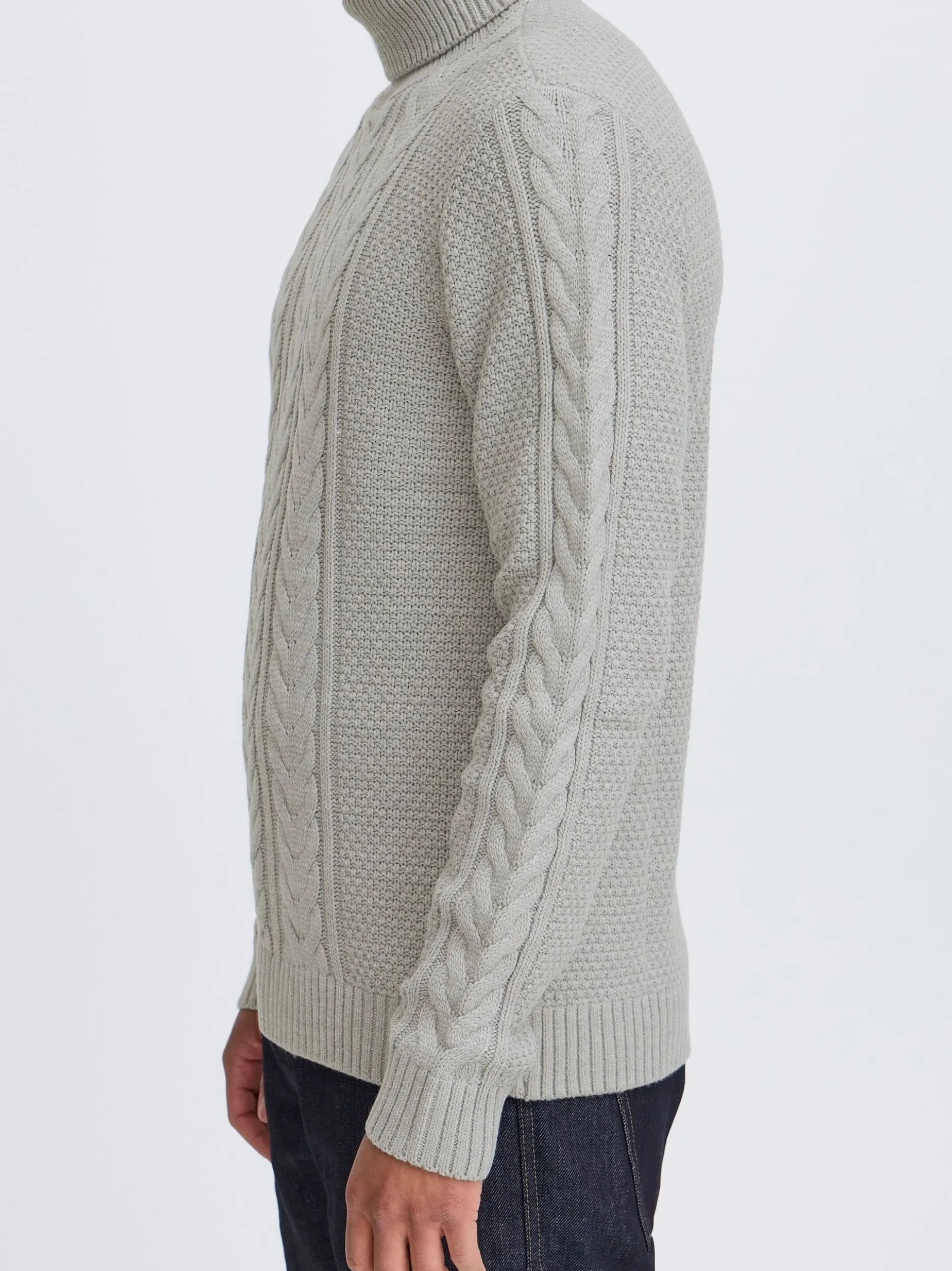 BLEND Herren Rollkragenpullover - BHBasim in grau