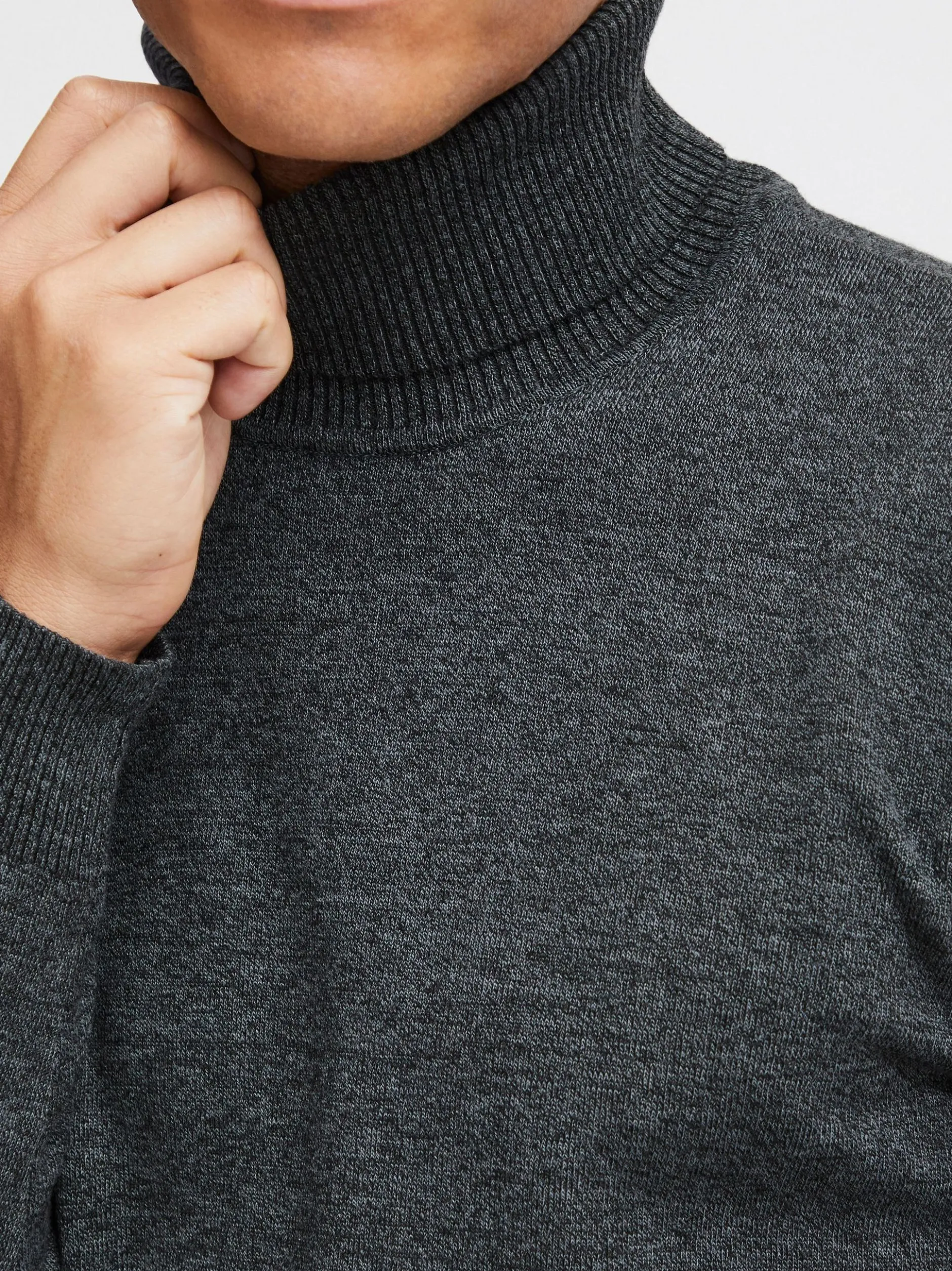 BLEND Herren Rollkragenpullover - BHCarsten in anthrazit