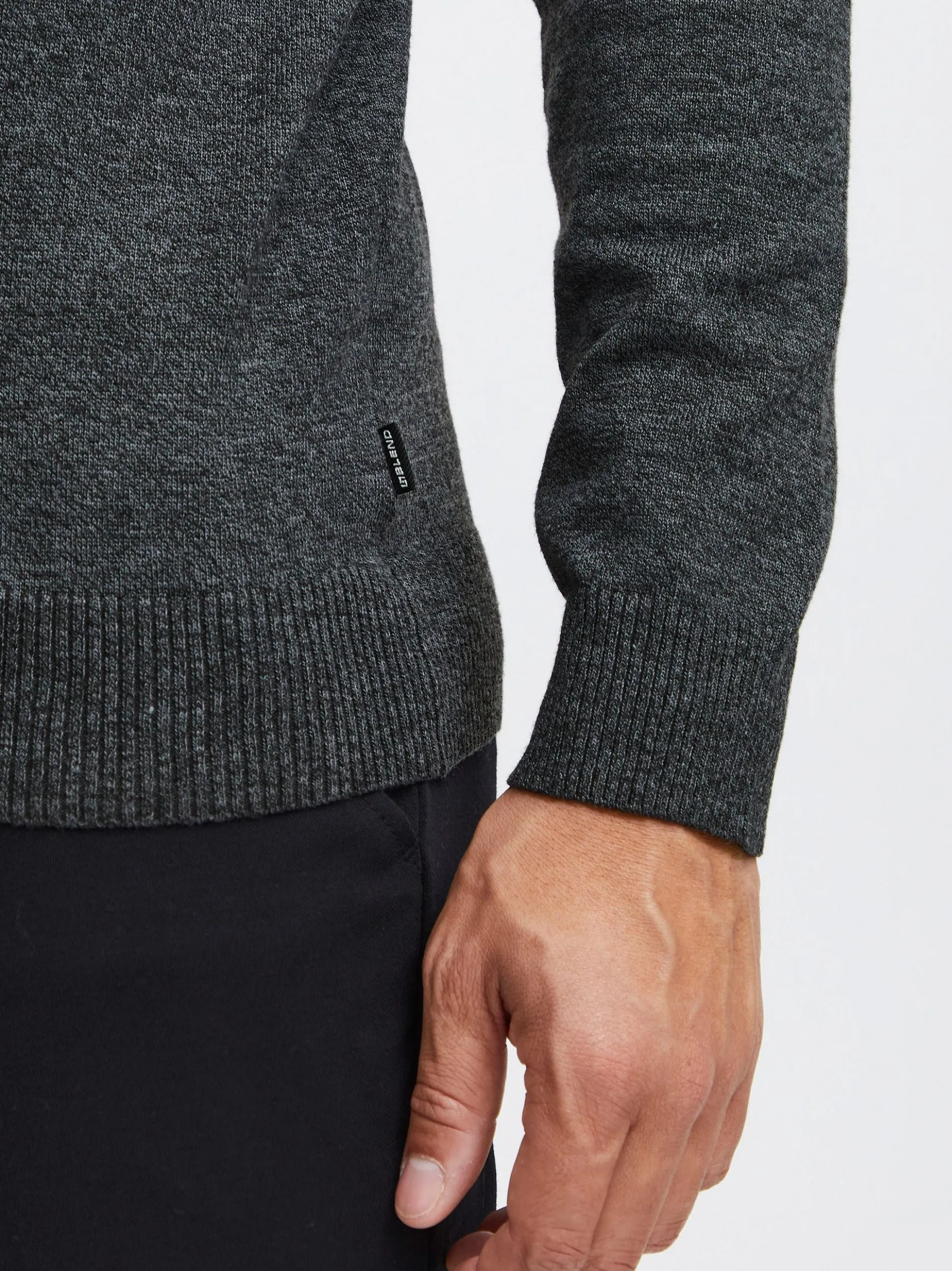 BLEND Herren Rollkragenpullover - BHCarsten in anthrazit