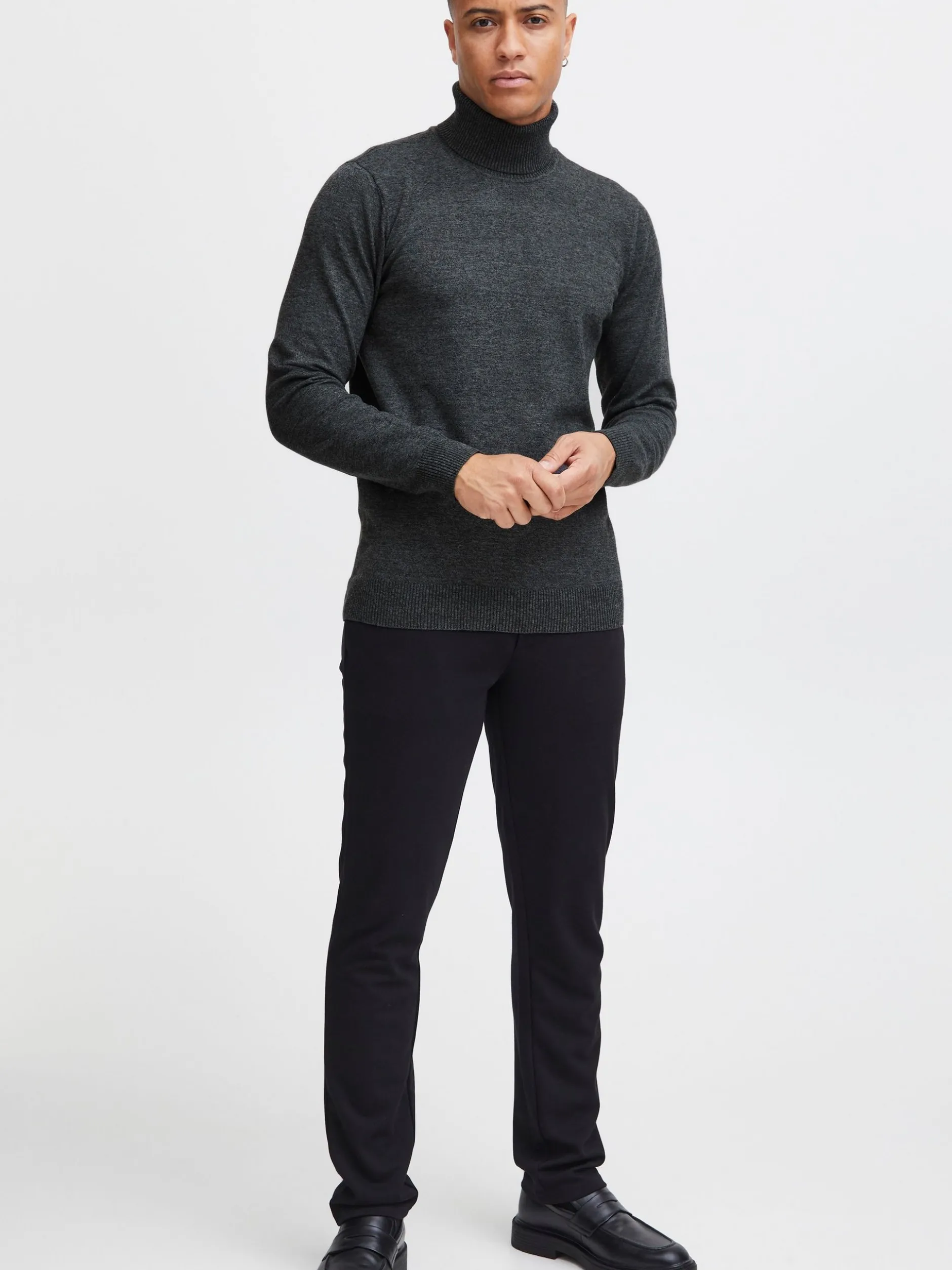 BLEND Herren Rollkragenpullover - BHCarsten in anthrazit