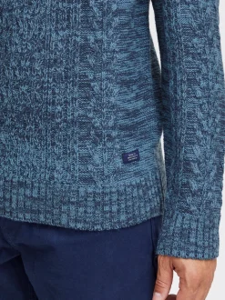 BLEND Herren Rundhalspullover - BHPullover in blau