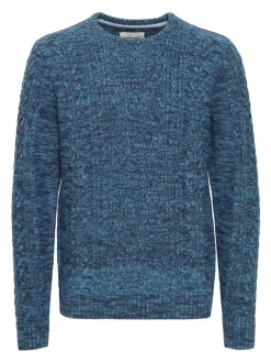 BLEND Herren Rundhalspullover - BHPullover in blau