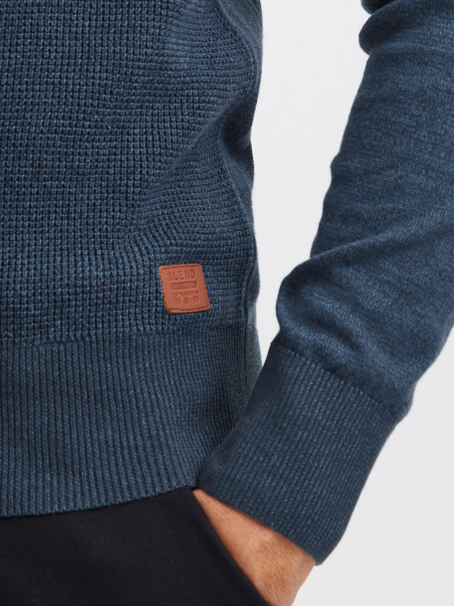 BLEND Herren Rundhalspullover - BHGandolf in marine